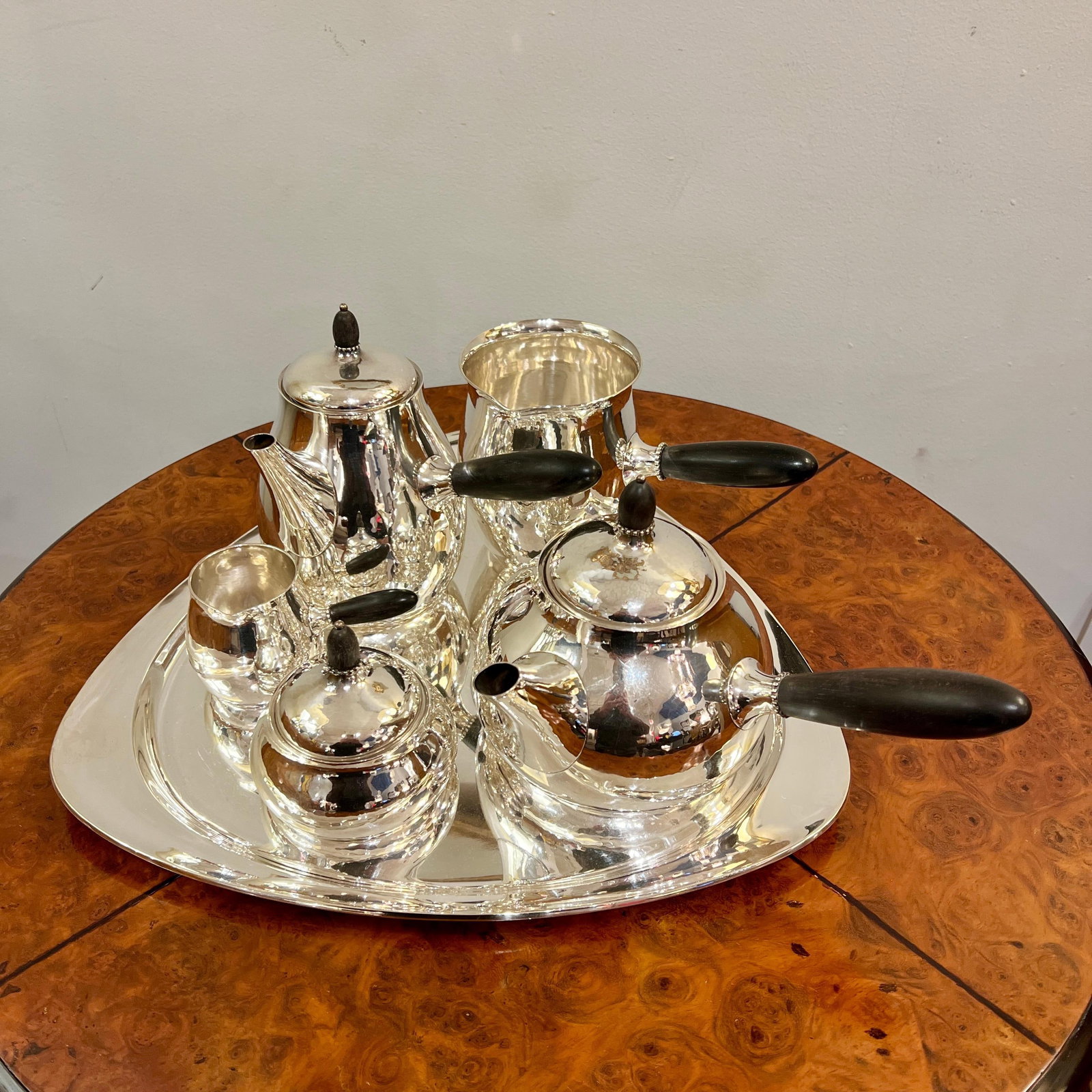 Georg Jensen Six Piece Sterling Silver Tea and Coffee Service Denmark 1915 - 9