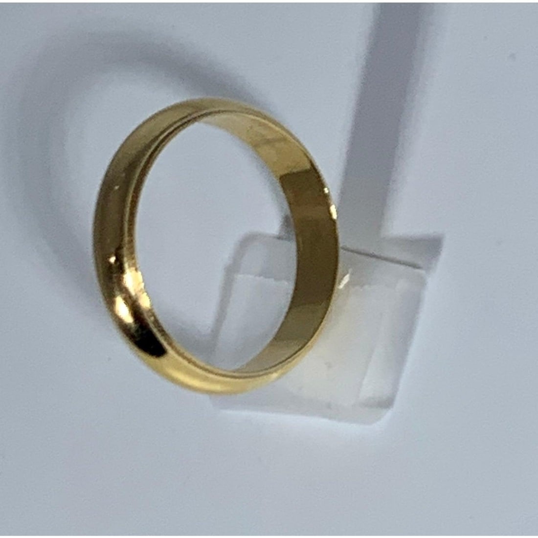 14 Karat Gold Wedding Band, Domed With Step-Down Edge 6 Grams - 6
