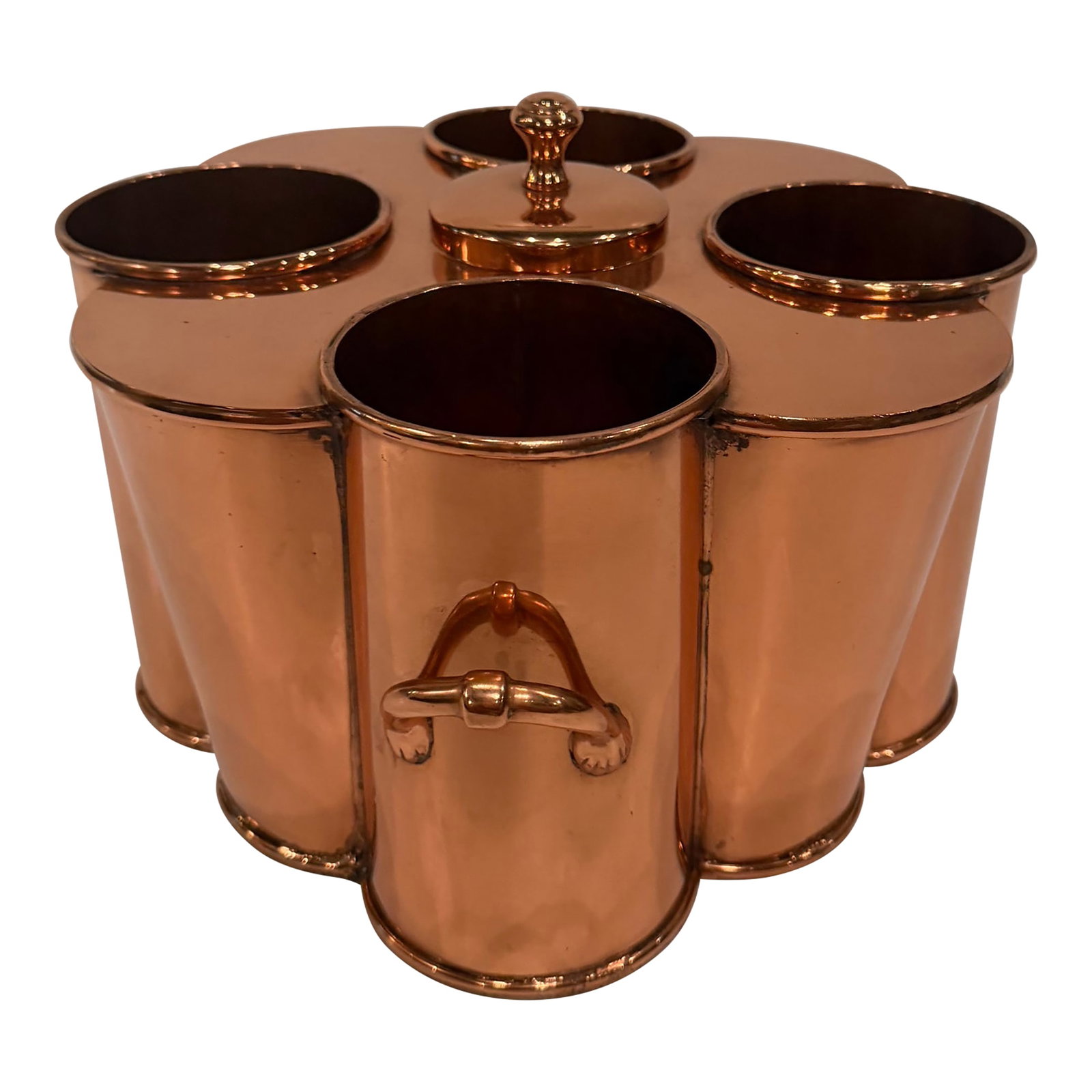Perrier Copper Wine Cooler: Beautiful Perrier copper wine cooler with stamp on the bottom. Condition: Alterations: Original Condition Unaltered Imperfections: Some Imperfections Condition Notes: Good. Wear consistent with age