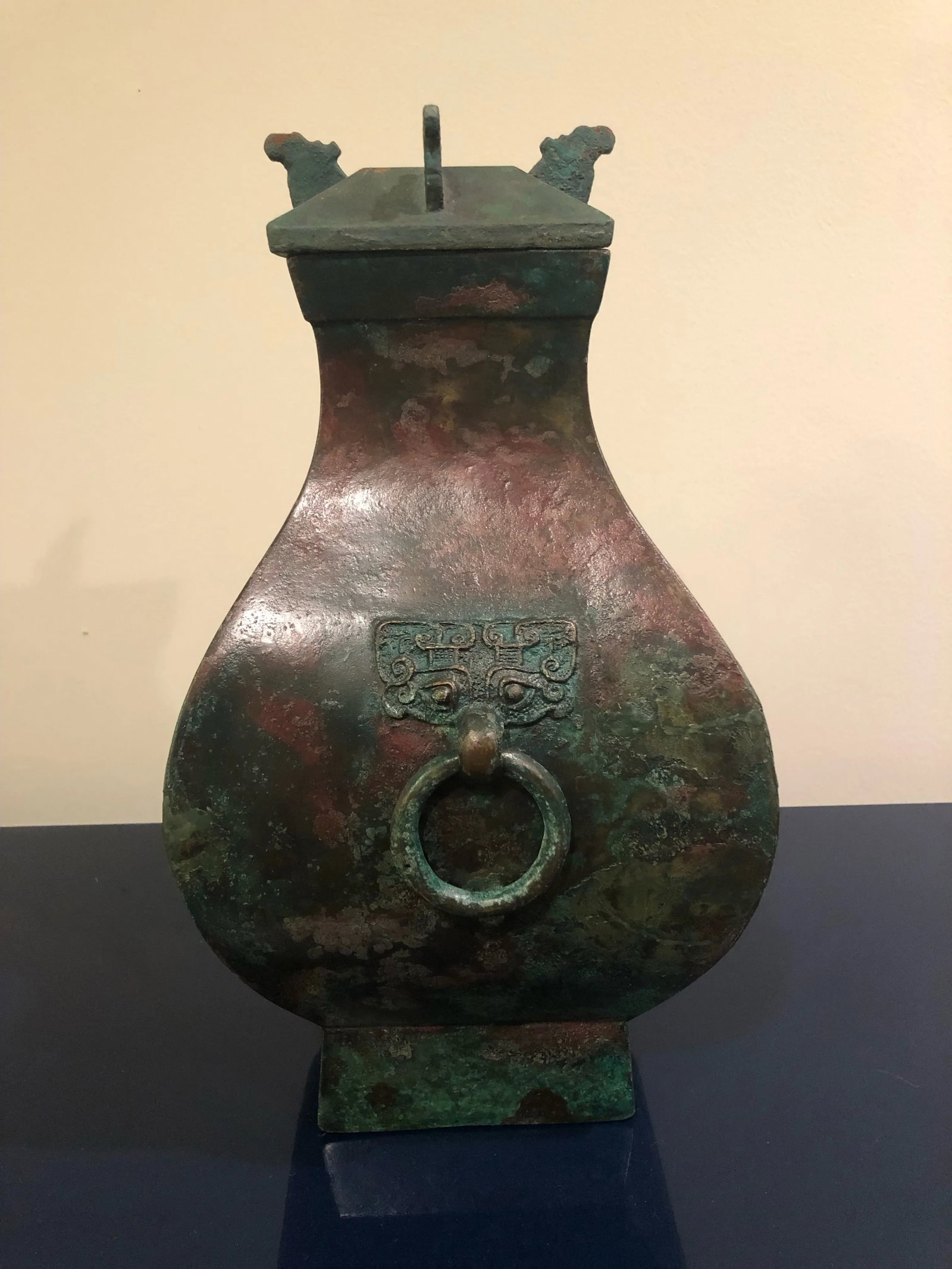 Bronze Fang Hu Ritual Wine Vessel Han Dynasty - 3