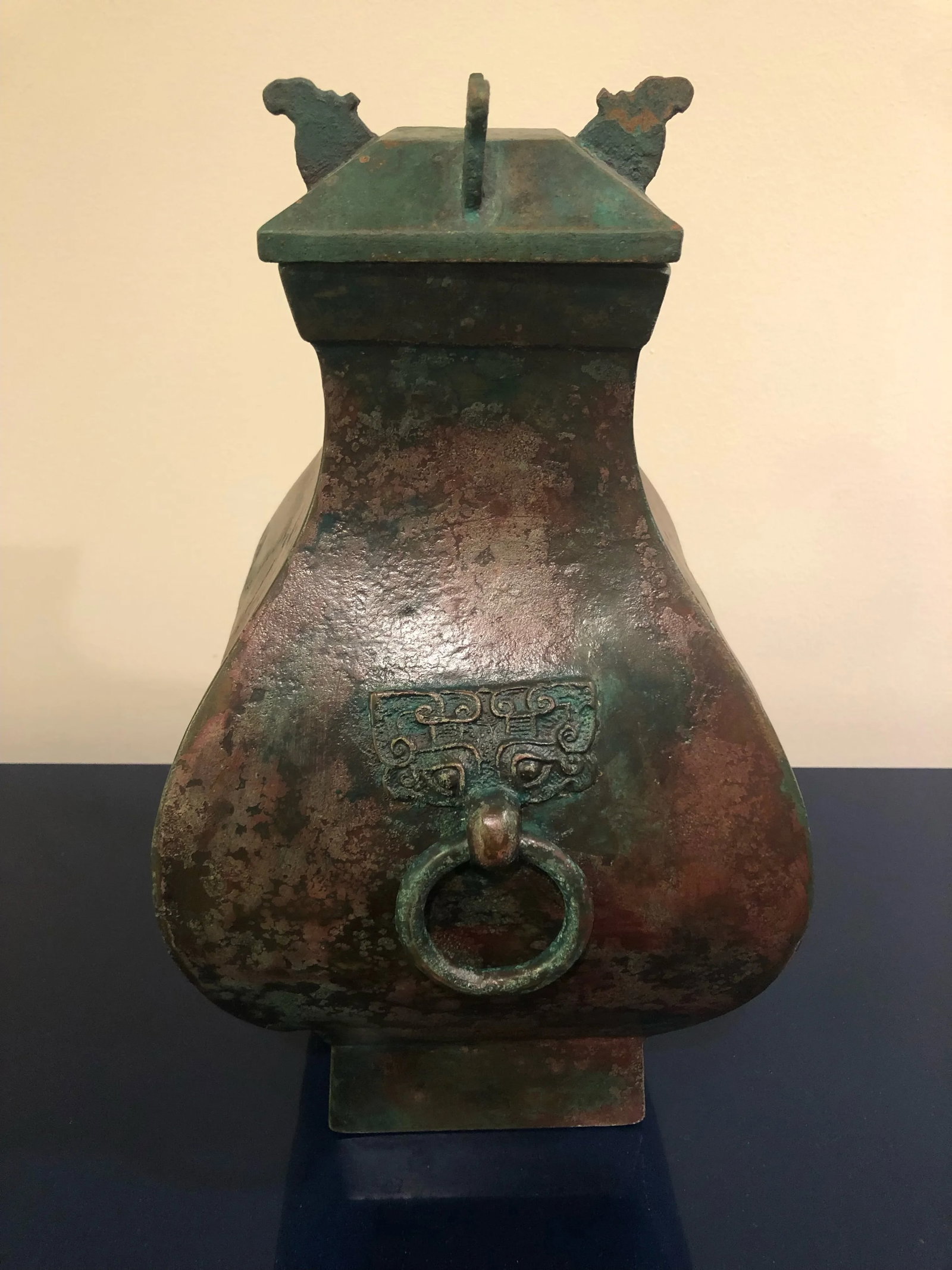 Bronze Fang Hu Ritual Wine Vessel Han Dynasty - 4