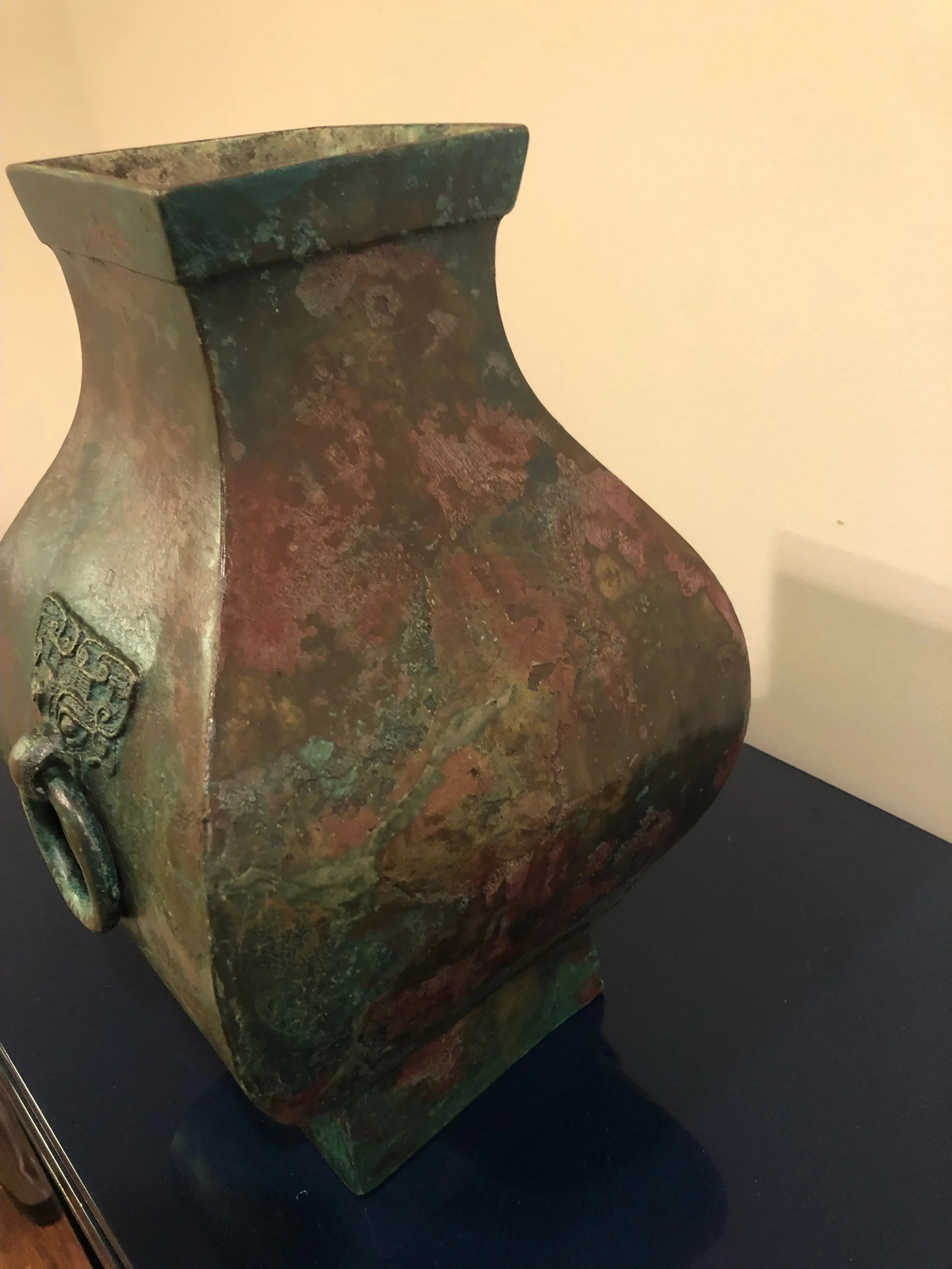 Bronze Fang Hu Ritual Wine Vessel Han Dynasty - 6