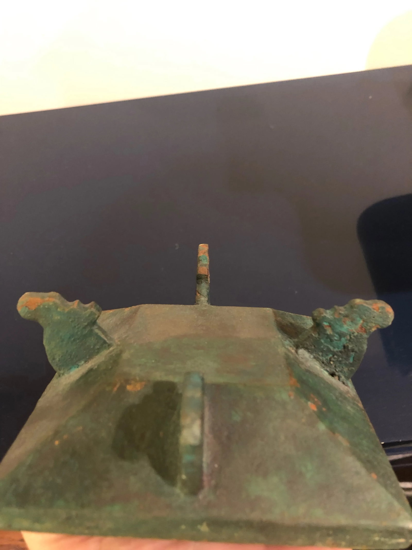 Bronze Fang Hu Ritual Wine Vessel Han Dynasty - 8