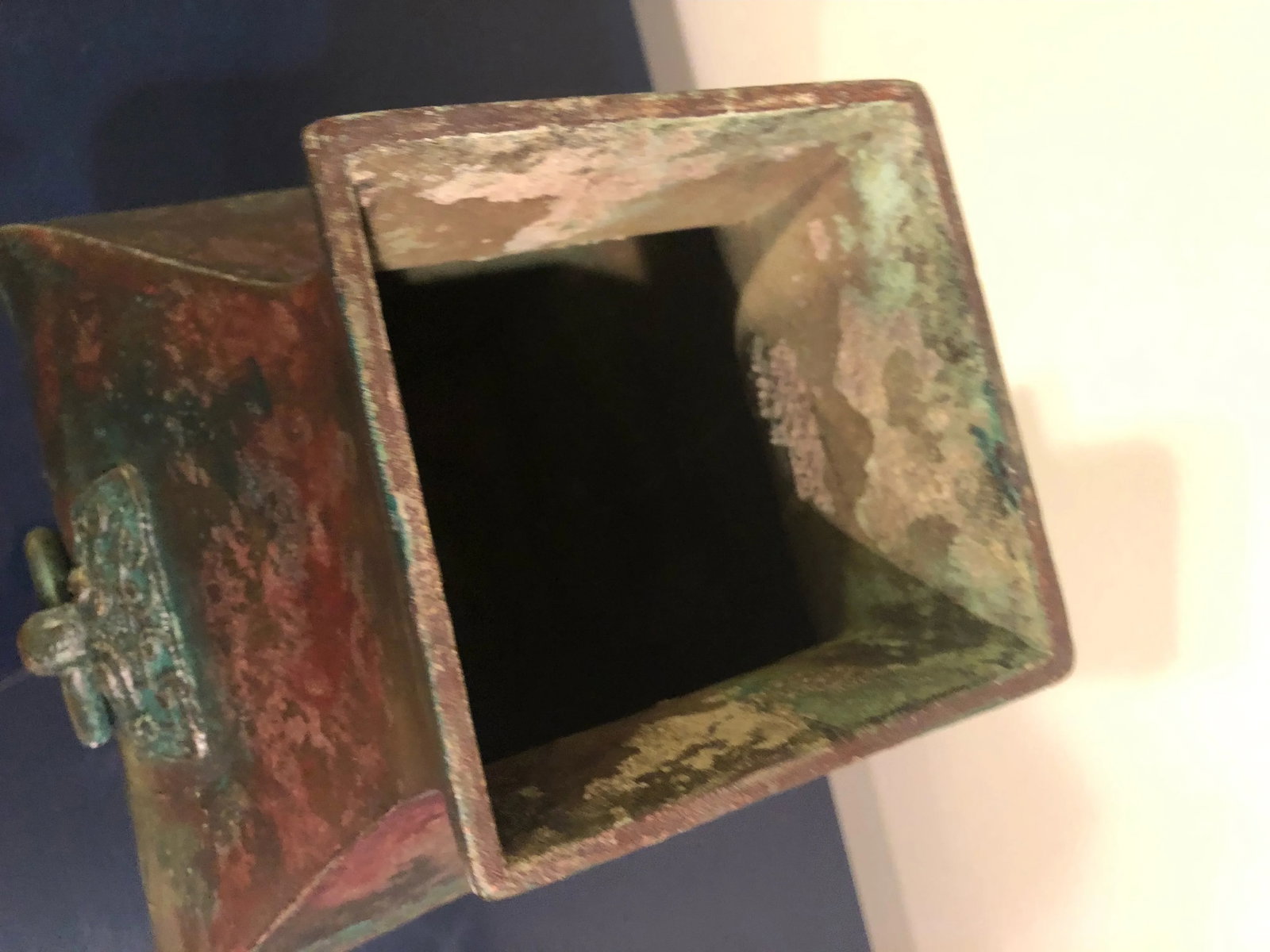 Bronze Fang Hu Ritual Wine Vessel Han Dynasty - 9