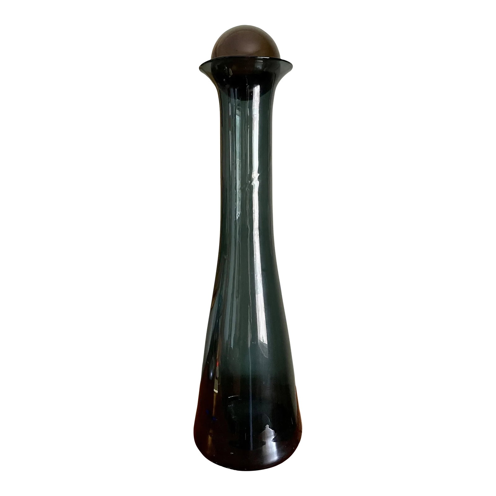 Mid-Century Modern Blenko Glass Bottle: Although Blenko is usually associated with Mid-Century Modernism, the company actually started in 1893. Originally named the Eureka Glass Company, the company's original claim to fame was glass made