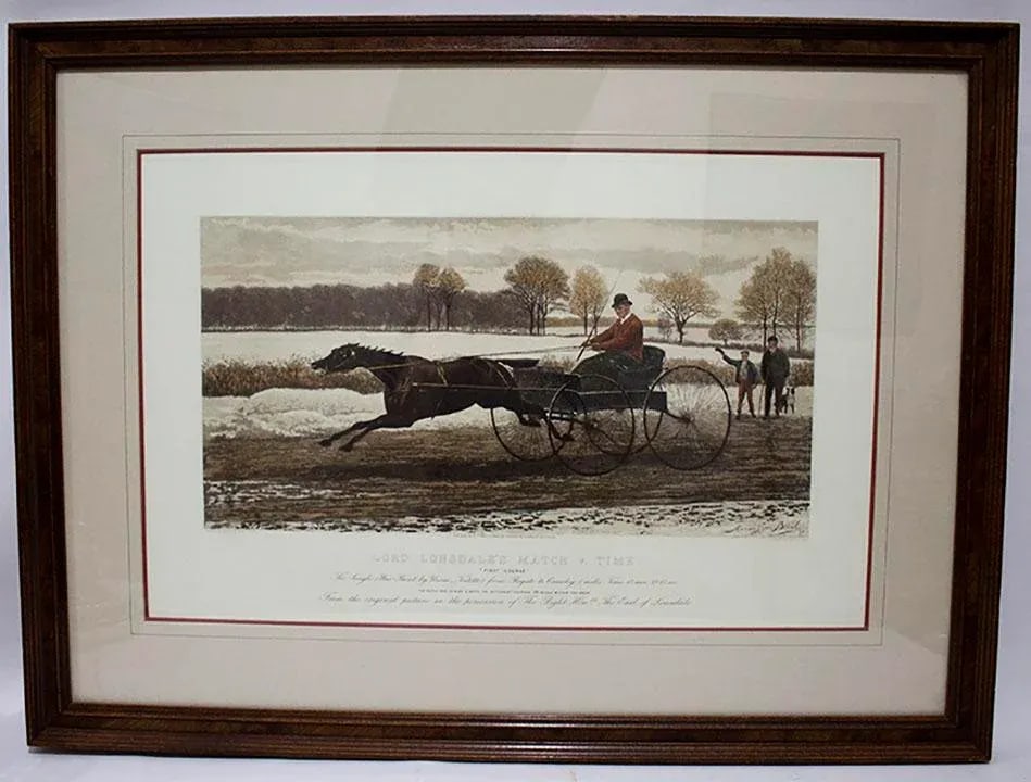 Lord Lonsdale Match V Time - Framed Handmade Restrike Engraving - 6