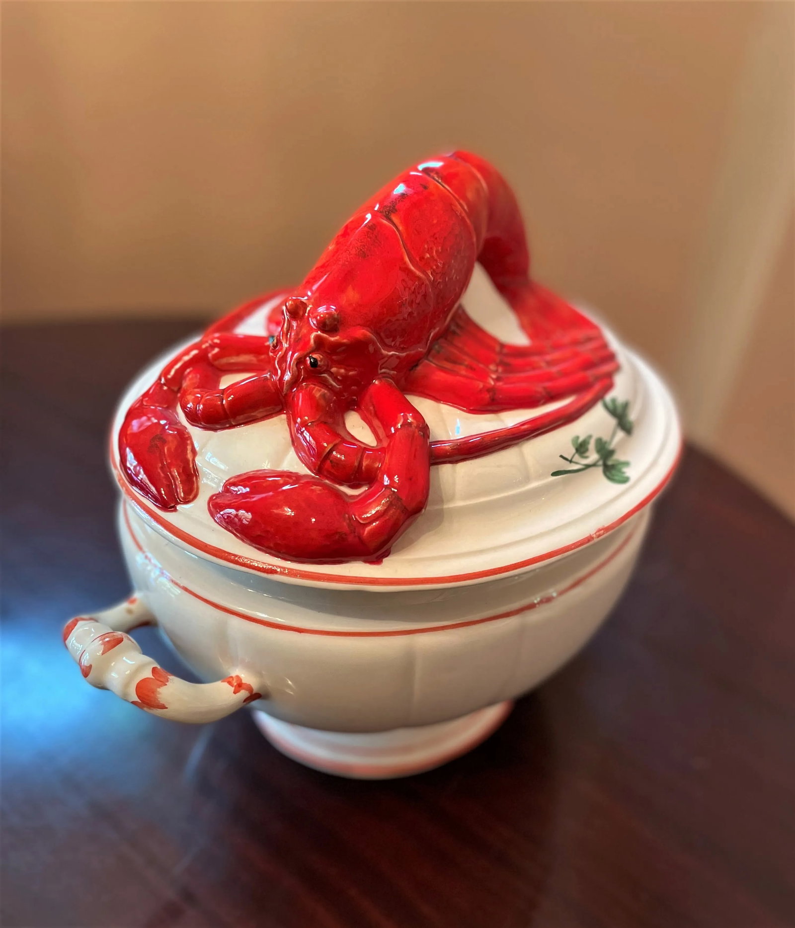 Mid-Century Large Ceramic Lobster-Topped Italian Soup Tureen - 2