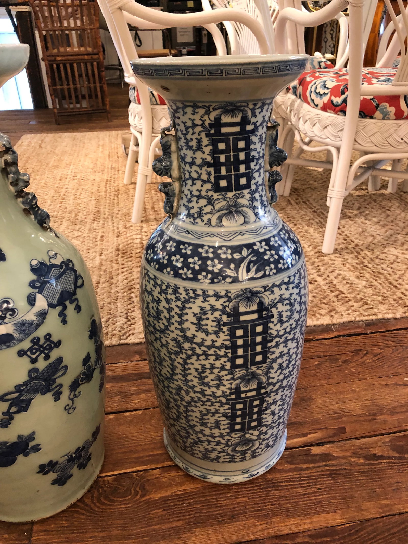 Large Collection of Blue & White Chinese Vases -Set of 3 - 12