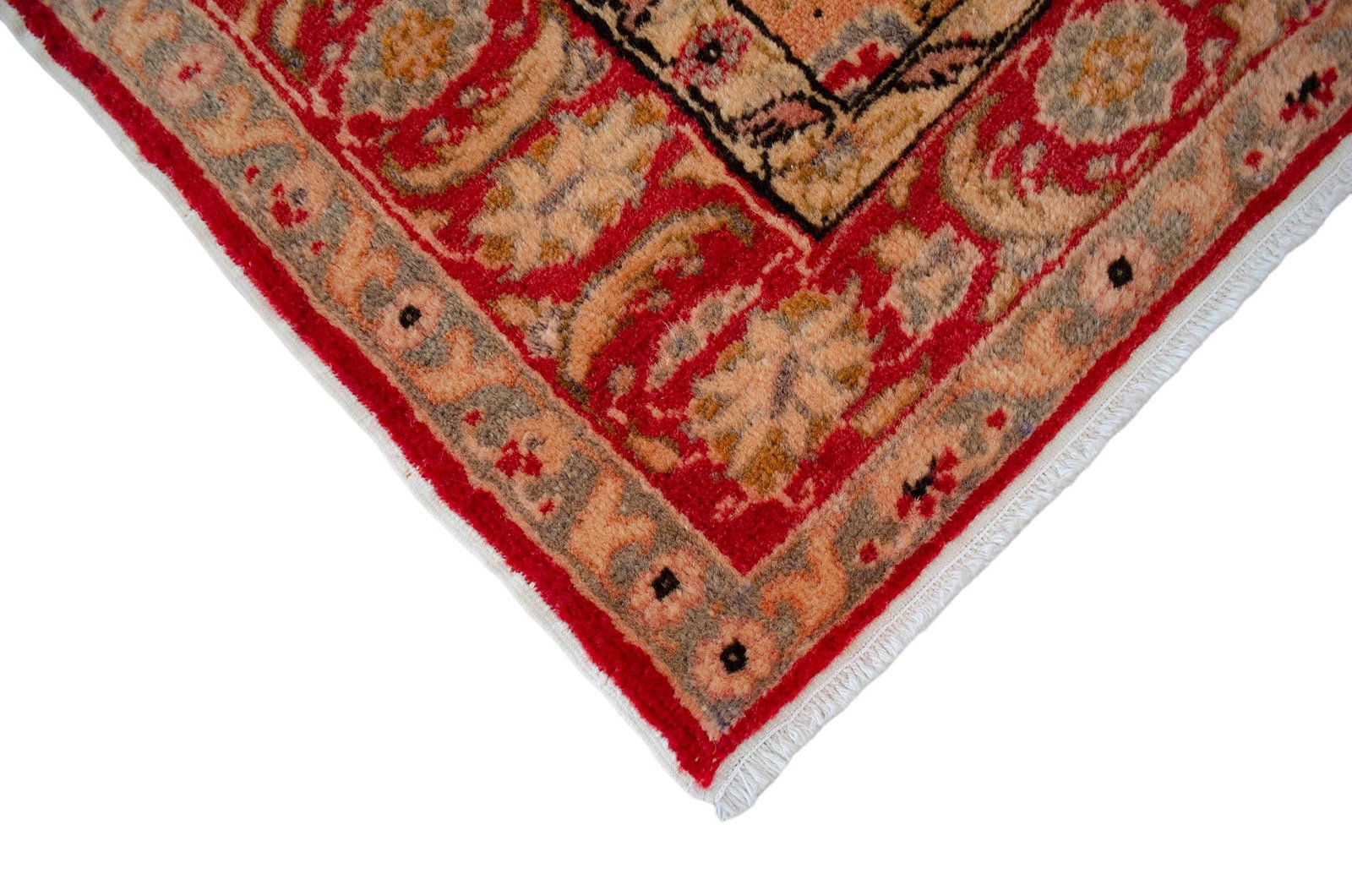 1970s Vintage Turkish Rug Lion Pattern Hand Knotted Low Pile Wool Wall & Area Rug - 4'3" X 6'1" - 14
