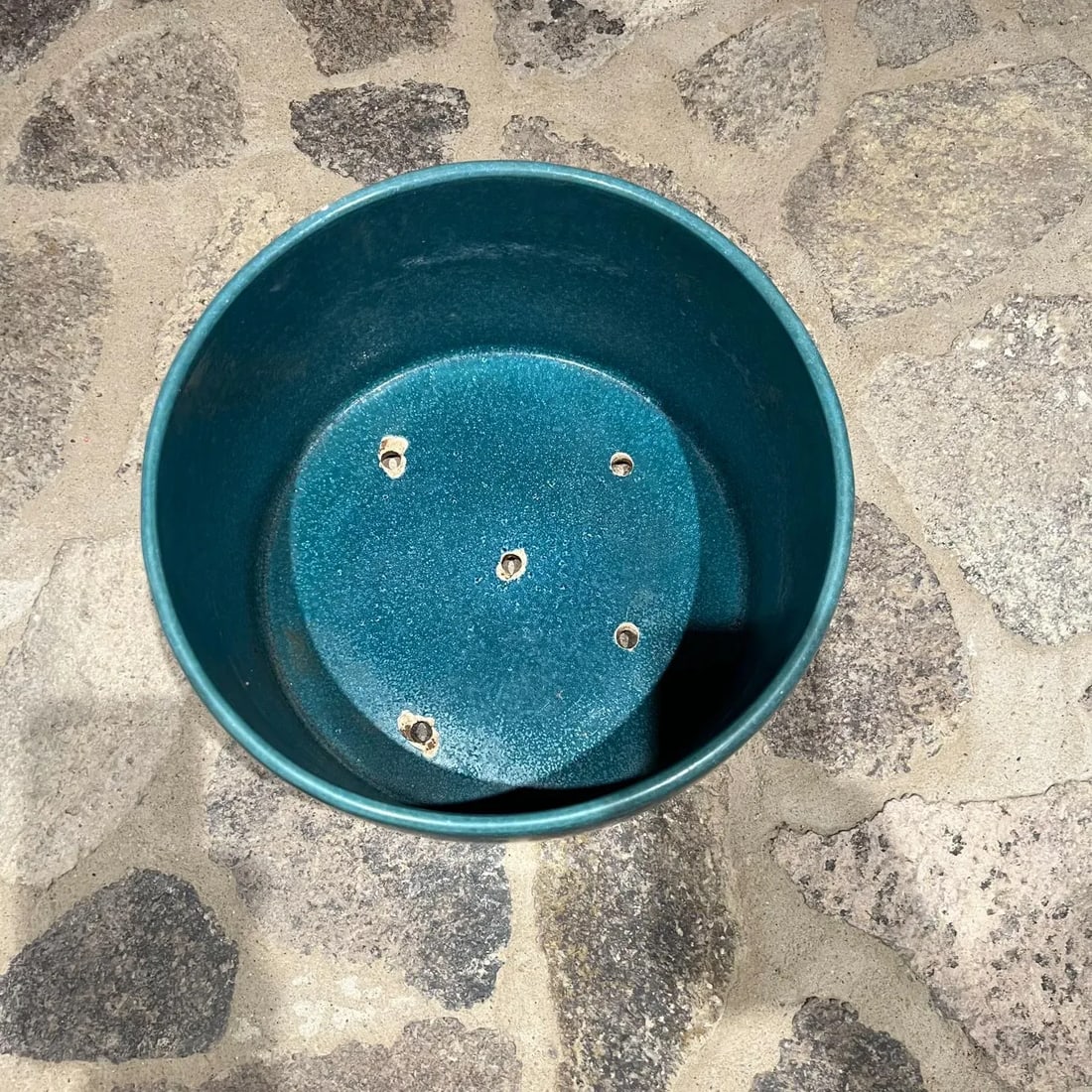 1960s Art Pottery Turquoise Architectural Planter California - 6