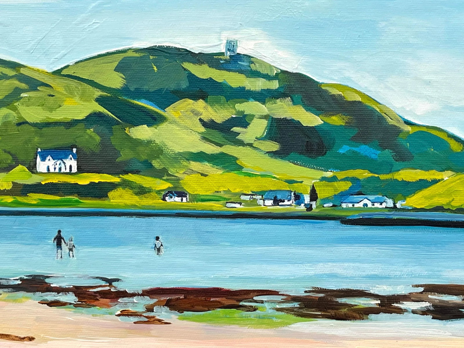 White Sandy Beach Near Isle of Skye in Scottish Highlands by Contemporary British Artist - 12