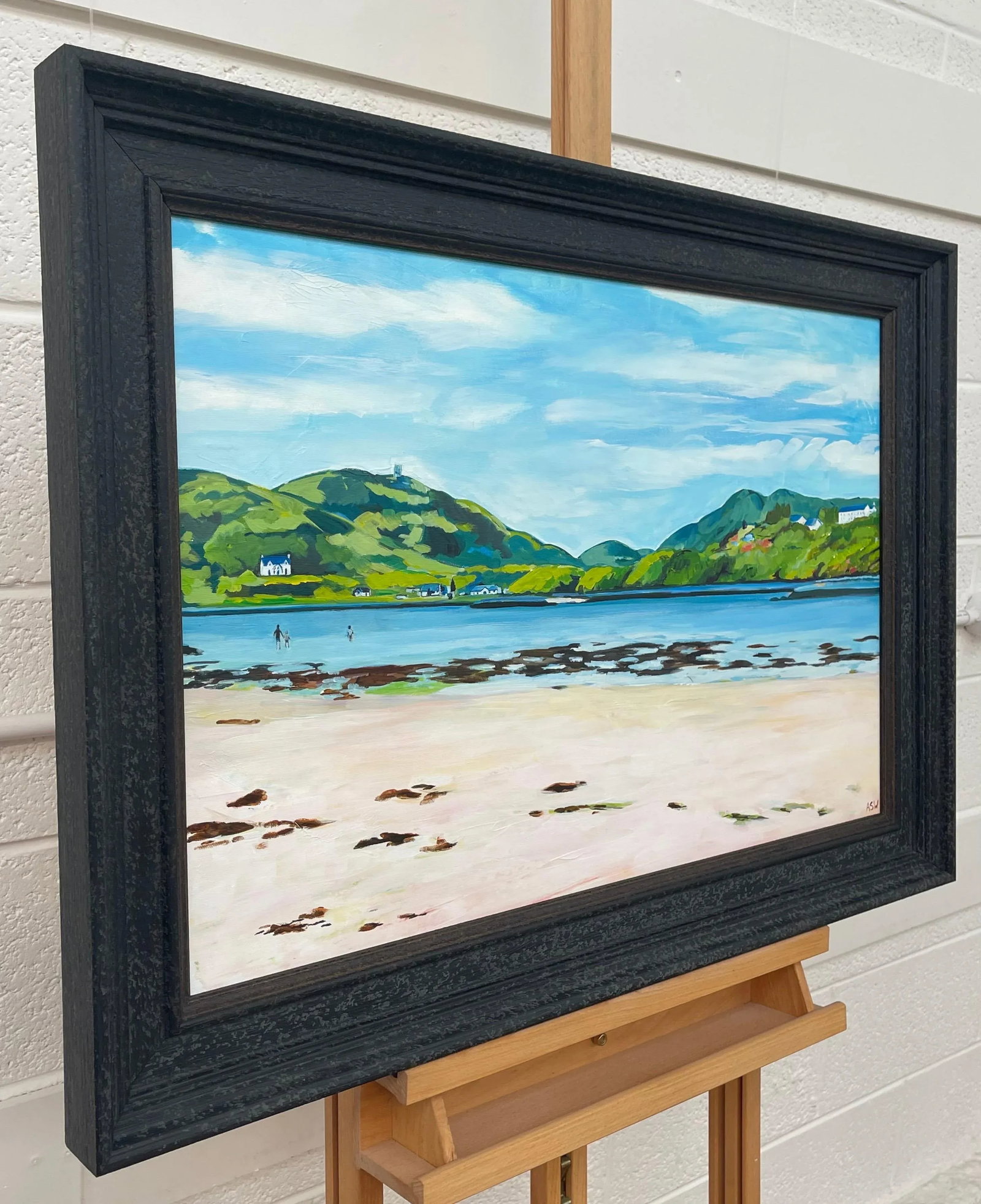 White Sandy Beach Near Isle of Skye in Scottish Highlands by Contemporary British Artist - 2