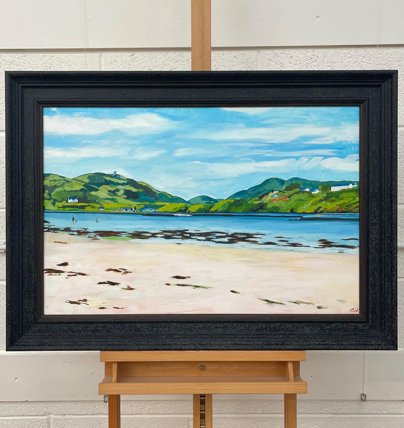 White Sandy Beach Near Isle of Skye in Scottish Highlands by Contemporary British Artist - 5