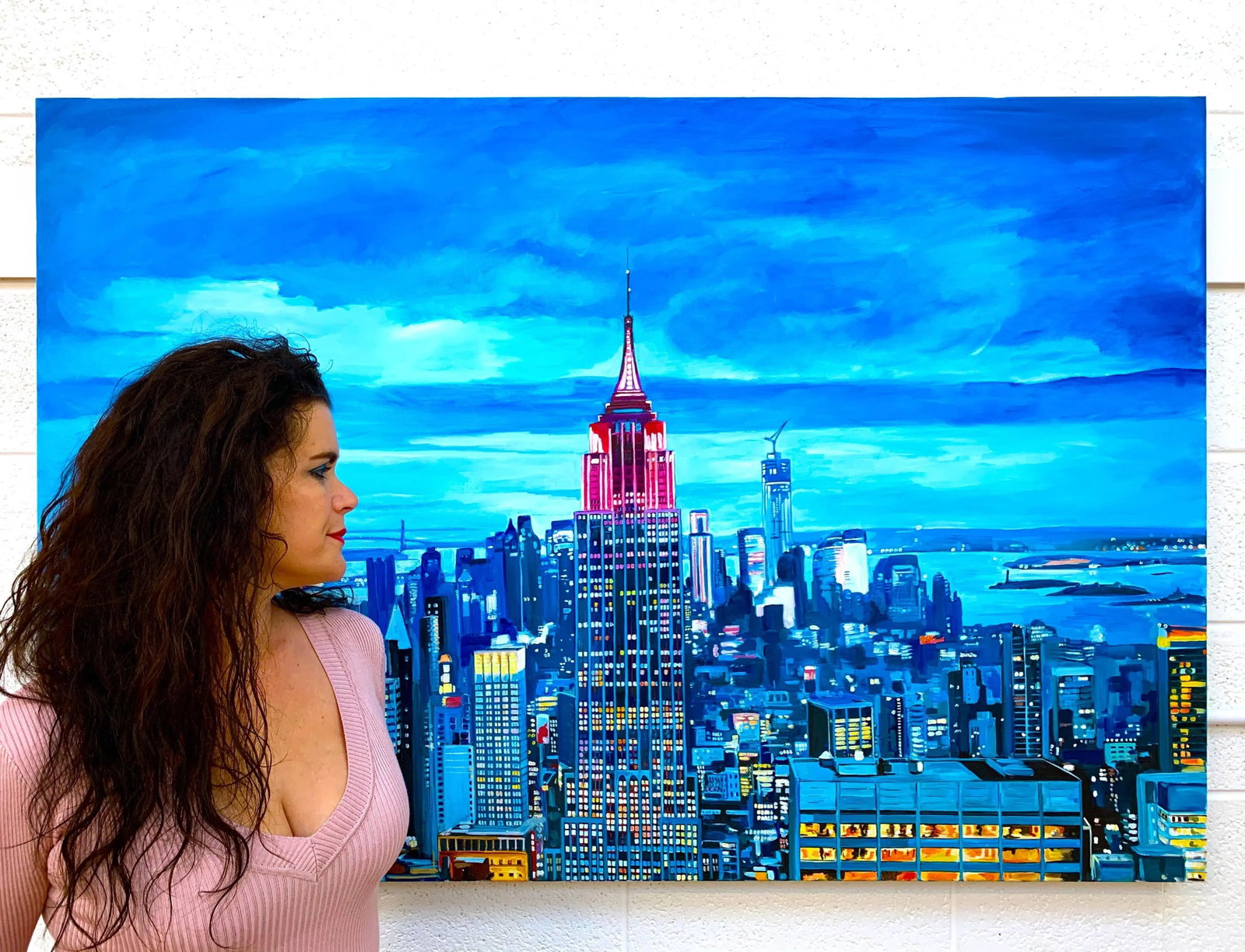 Angela Wakefield, Empire State Manhattan Cityscape Painting New York by British Landscape Artist, 20 - 2