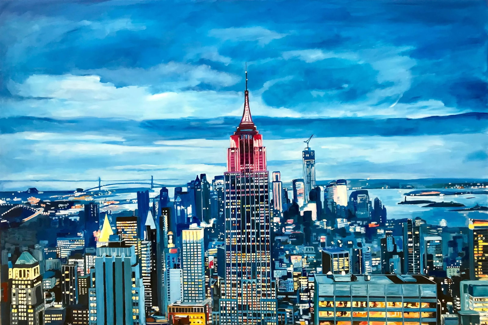 Angela Wakefield, Empire State Manhattan Cityscape Painting New York by British Landscape Artist, 20 - 9
