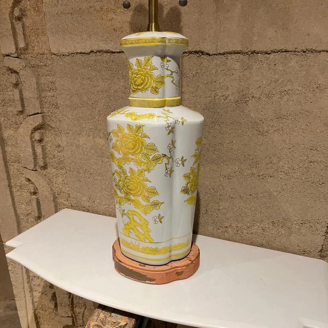 1960s Marbro Oriental Table Lamp Floral Porcelain - 12