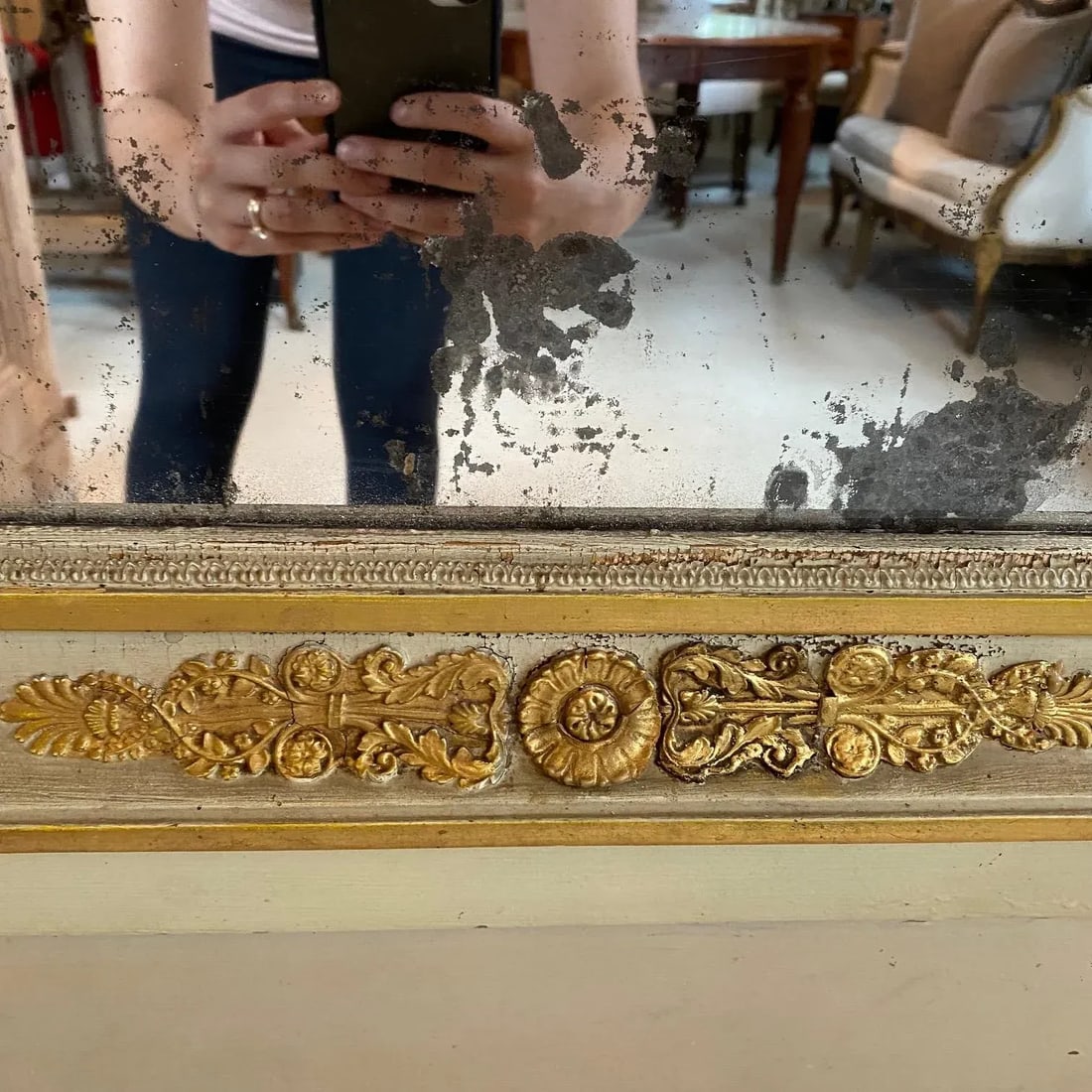 French Early 19th Century Louis Xvi Period Trumeau Mirror - 6
