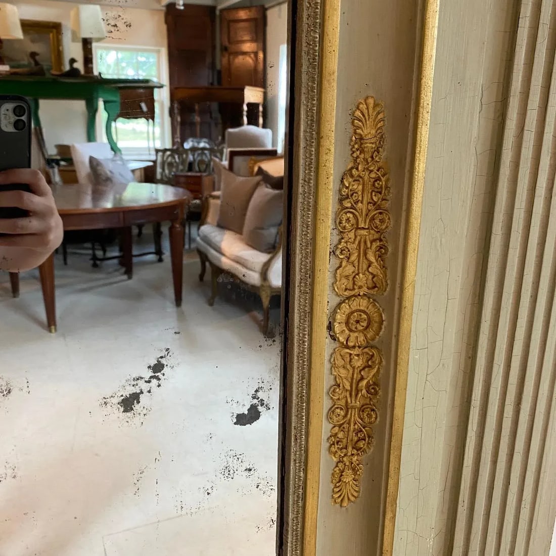 French Early 19th Century Louis Xvi Period Trumeau Mirror - 8