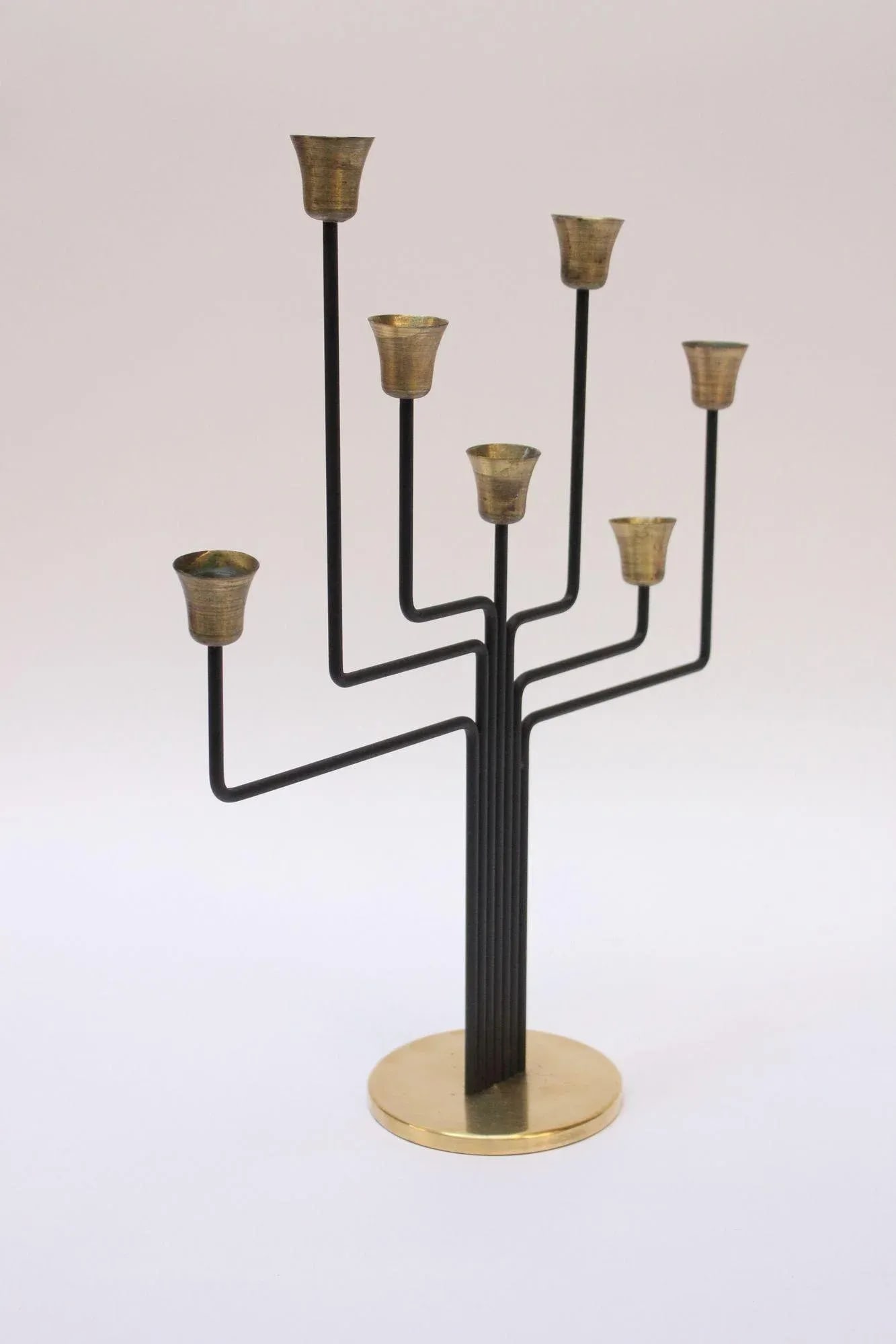 Danish Modern Seven-Arm Brass Candelabrum by Svend Aage Holm SÃ¸rensen - 13