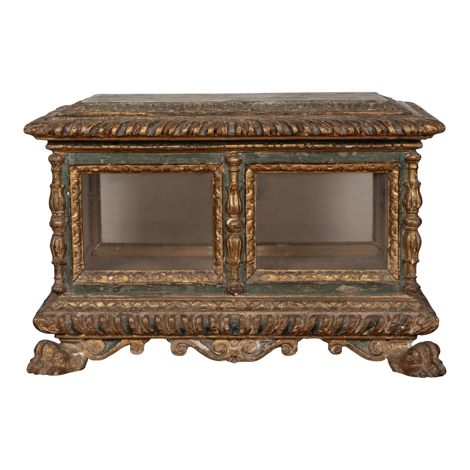 18th Century Italian Painted and Parcel Gilt Reliquary Box (1 of 13)