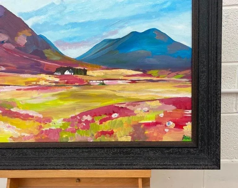 Colourful Abstract Landscape Painting of Scottish Highlands by Contemporary Artist - 11