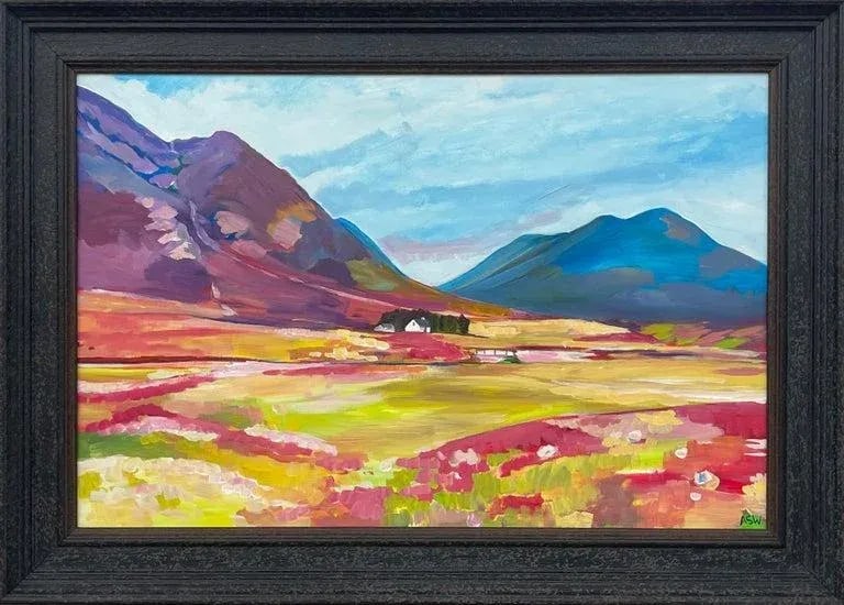 Colourful Abstract Landscape Painting of Scottish Highlands by Contemporary Artist - 13
