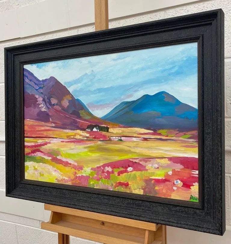 Colourful Abstract Landscape Painting of Scottish Highlands by Contemporary Artist - 4