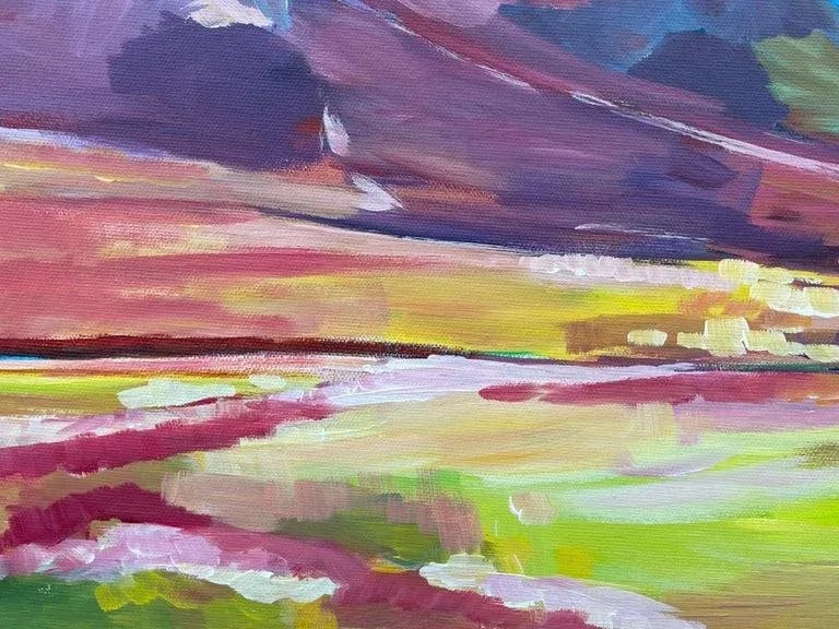 Colourful Abstract Landscape Painting of Scottish Highlands by Contemporary Artist - 8