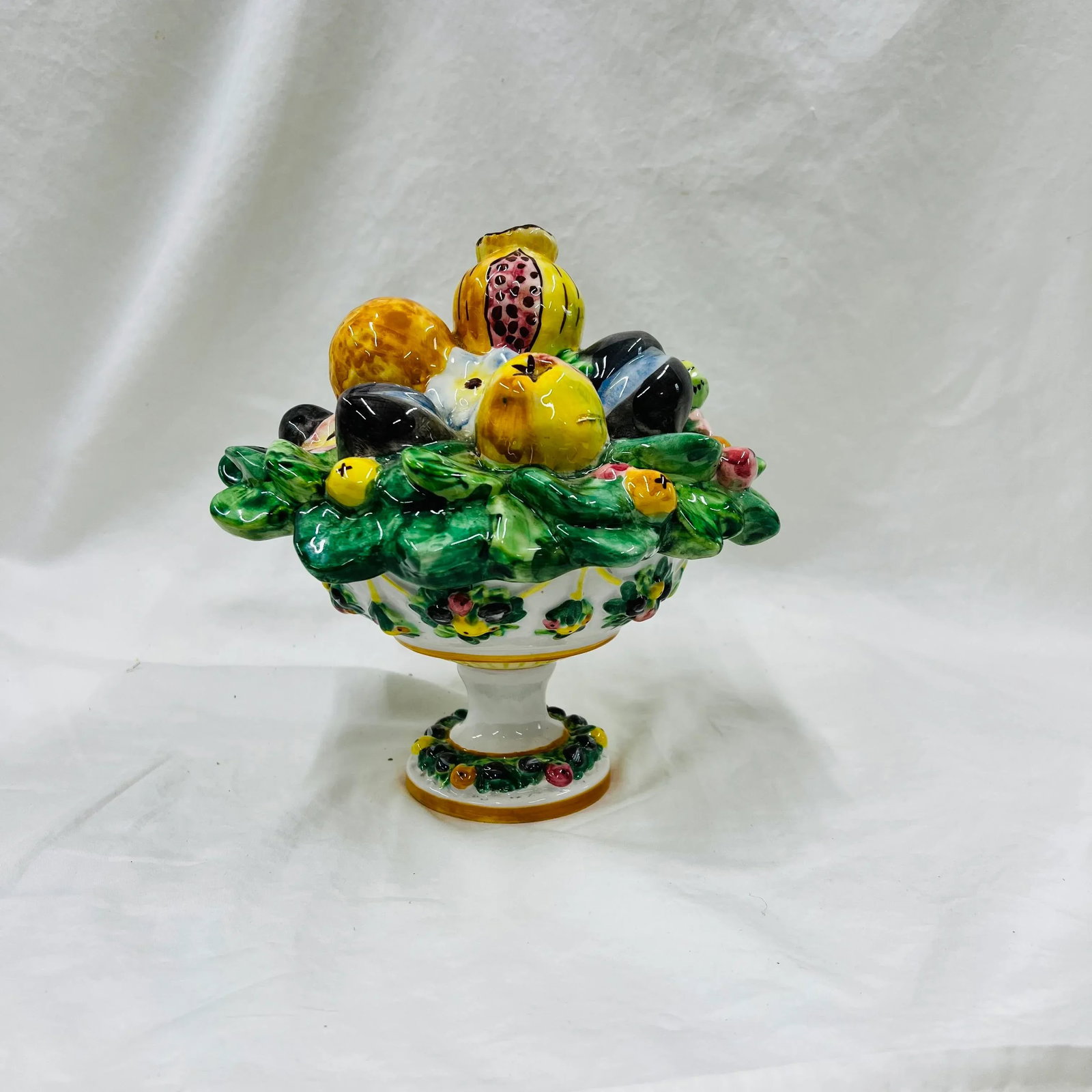 Mid Century Italian Fruit Topiary on Pedestal Bowl - 10