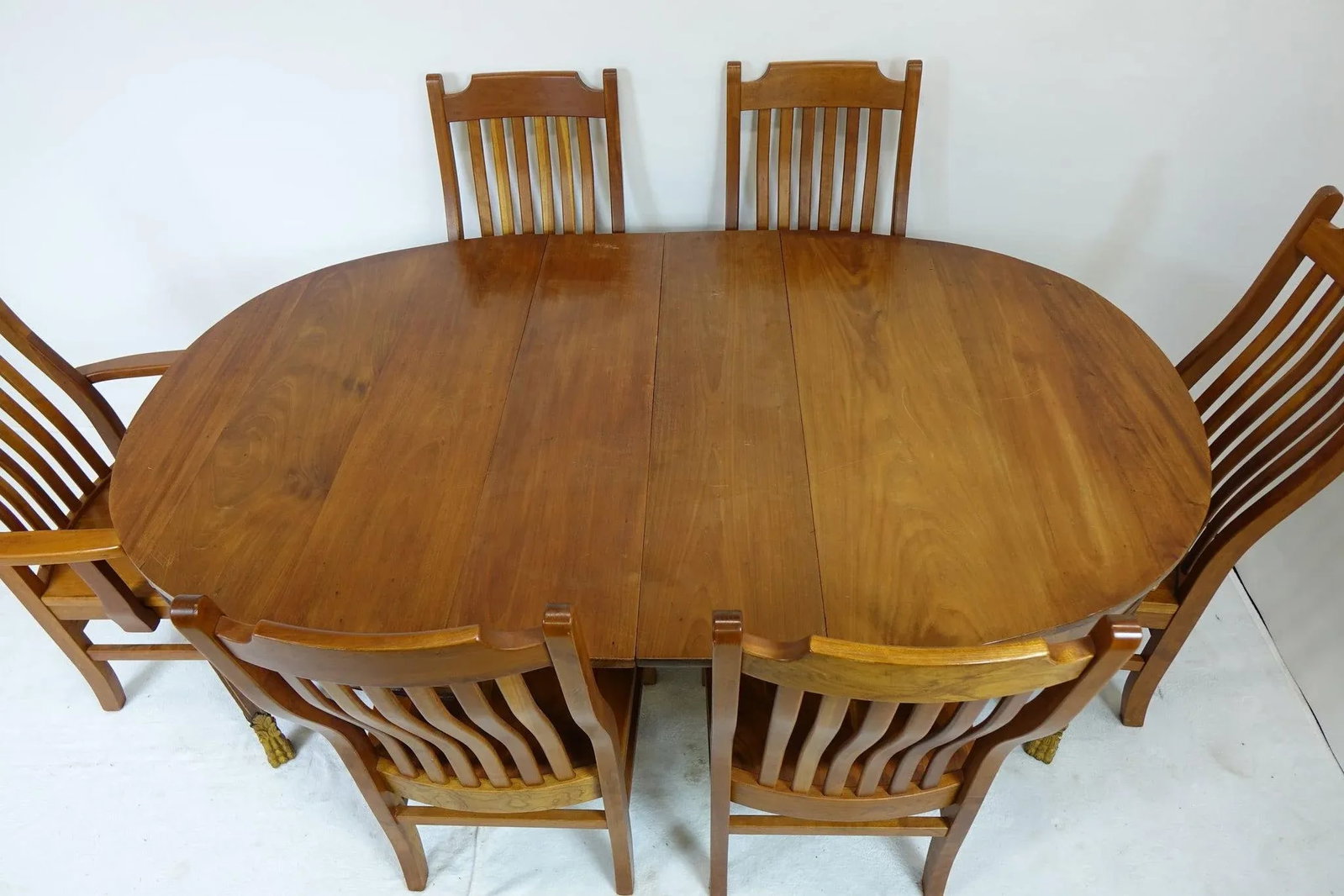 1960s Cherry Dining Room Set With 6 Chairs - 7 Pieces - 11