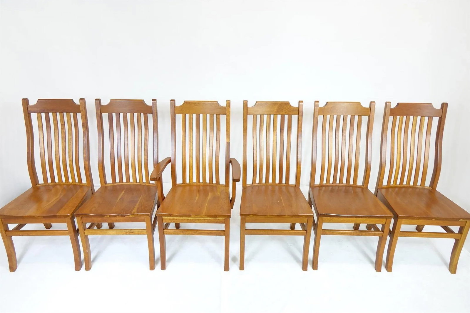 1960s Cherry Dining Room Set With 6 Chairs - 7 Pieces - 12