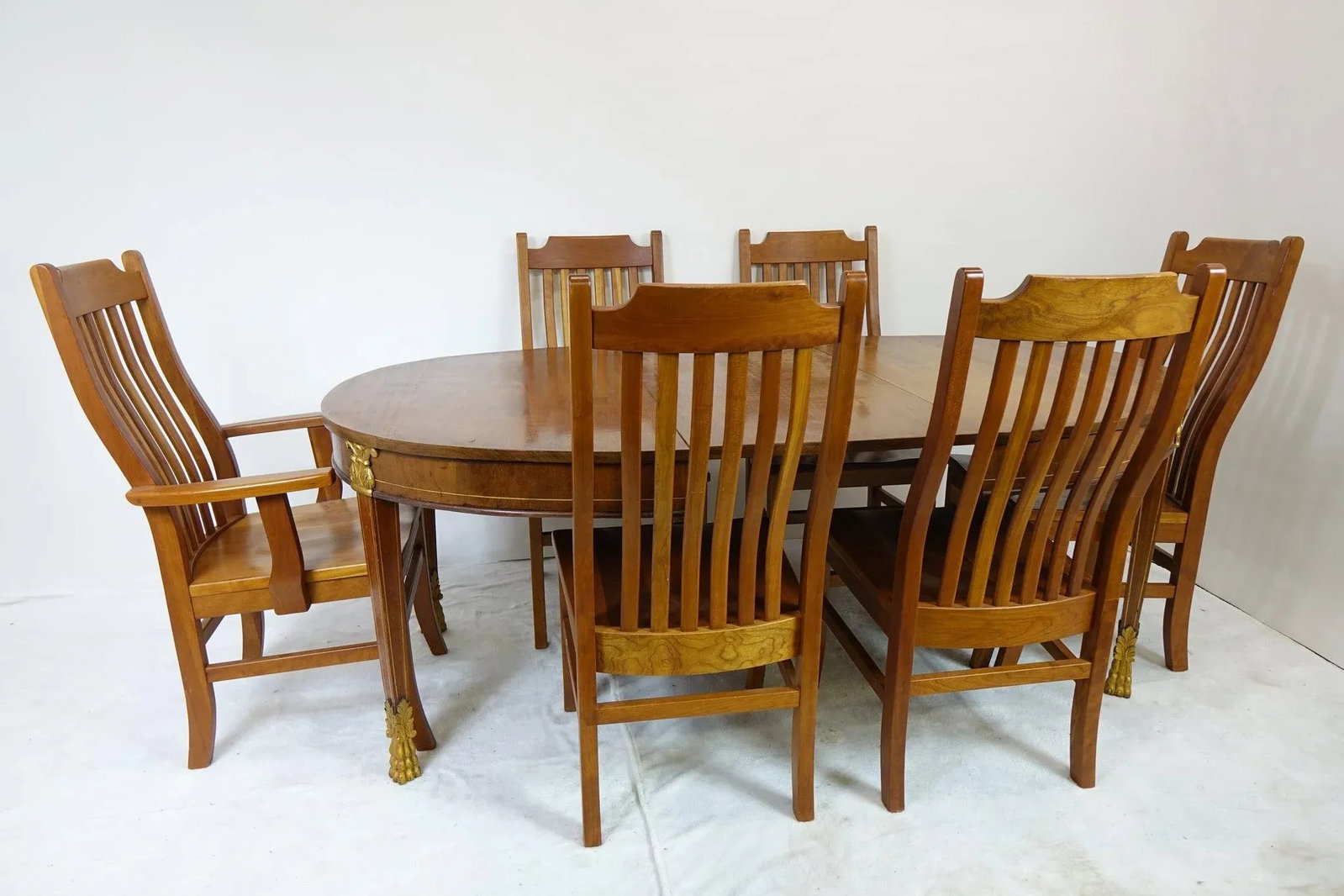 1960s Cherry Dining Room Set With 6 Chairs - 7 Pieces - 13