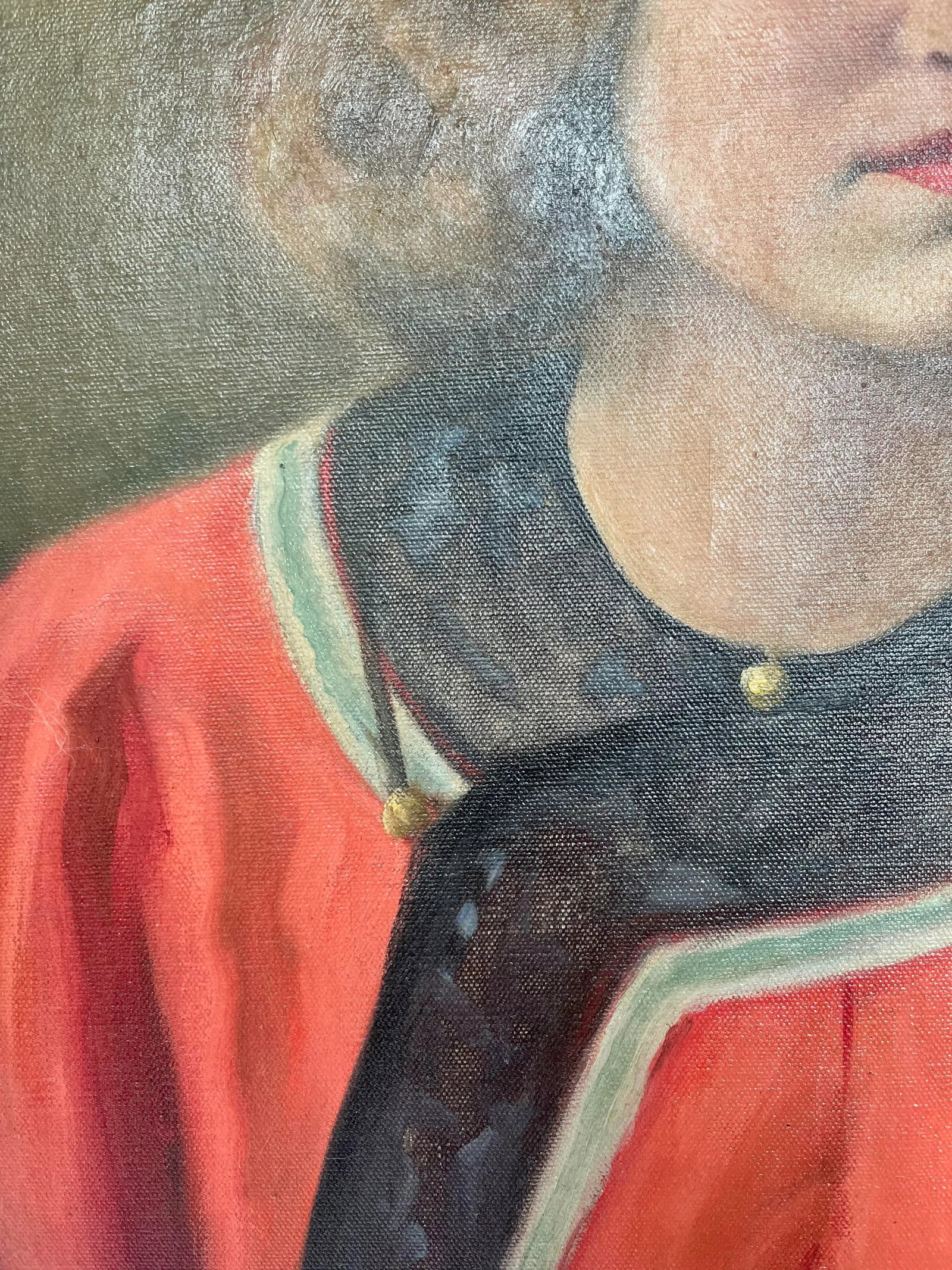 "The Mandarin Robe" Portrait Oil Painting on Canvas by Margaret Fitzhugh Browne, Circa 1920 - 2