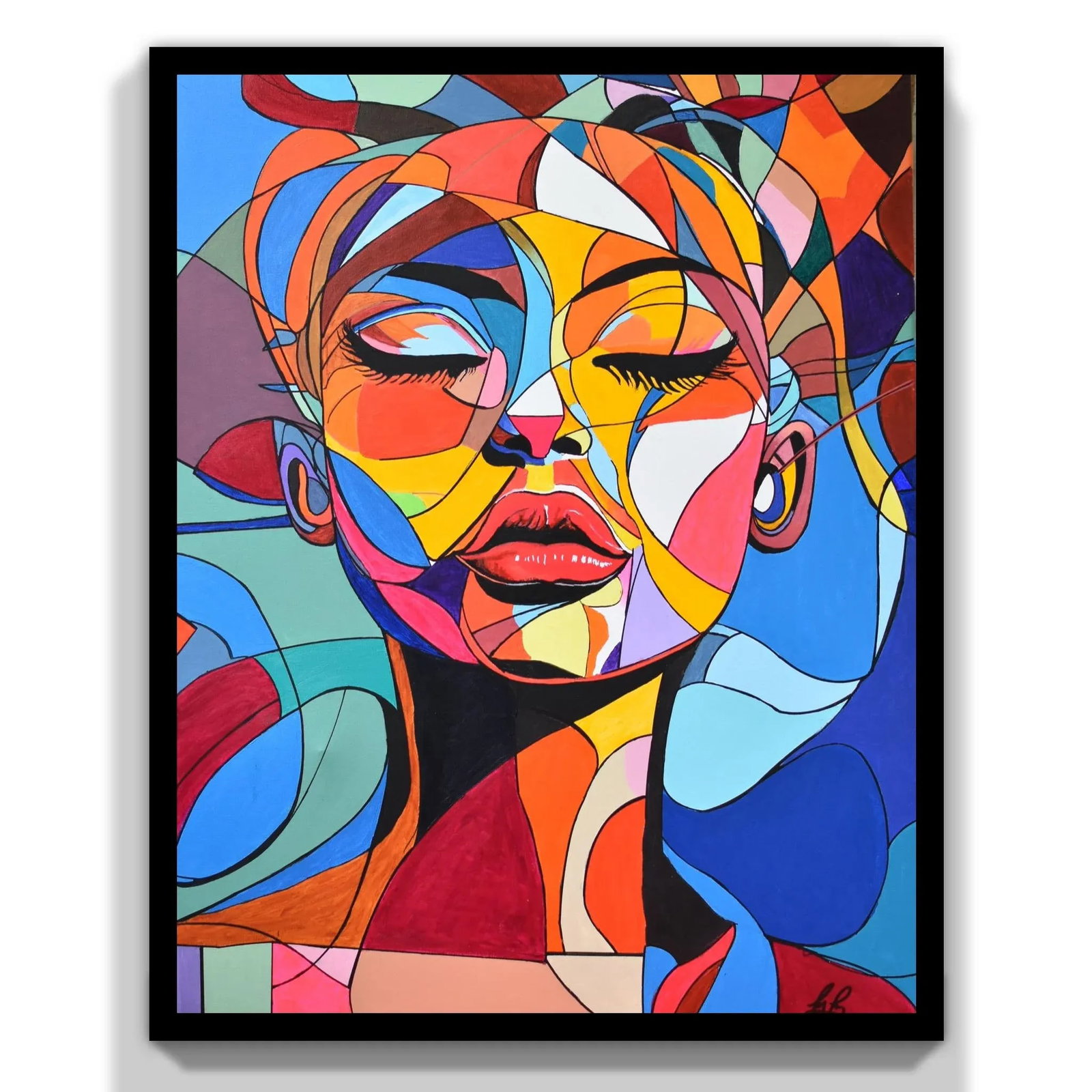 Abstract Portrait Original Acrylic Painting - 2