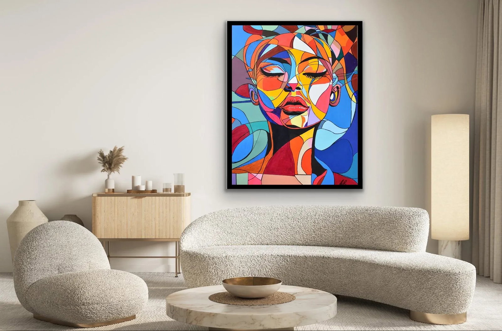 Abstract Portrait Original Acrylic Painting - 4