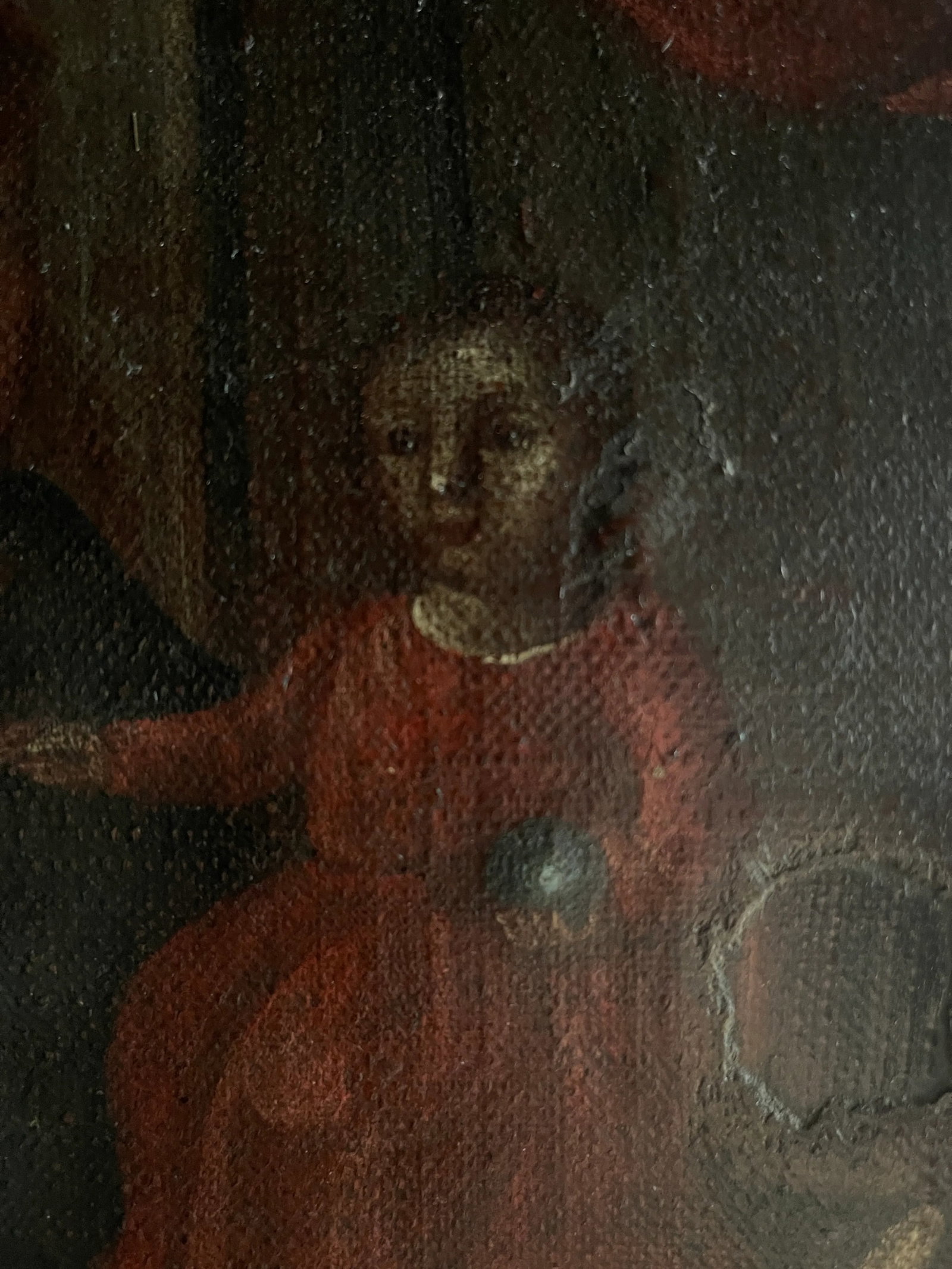 Antique Mexican Oil on Canvas Painting of Saint Anthony - 9
