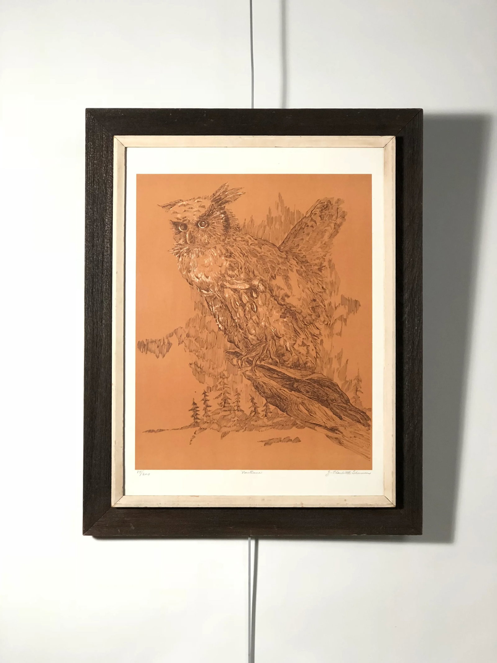 Midcentury Owl Lithograph by Z. Charlotte Sherman - 8