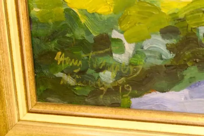 Portrait of a Girl Sitting in a Summer Garden Oil on Canvas Painting - 2
