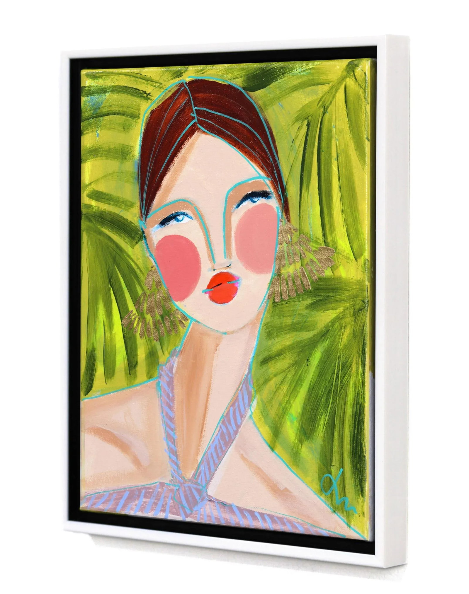 "Miss Priss Palms 2" Original Artwork by Lindsey McCord - 6