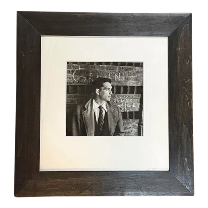 Vintage Authors Black and White Photograph Portrait of Jack Kerouac: Formal Portrait of Jack Kerouac- Original Print Black & White Silver Print - Excellent condition - No Stains or Scratches - Hand Pulled print - on extra thick slightly warm tone paper - 8.75" X 8.75" 
