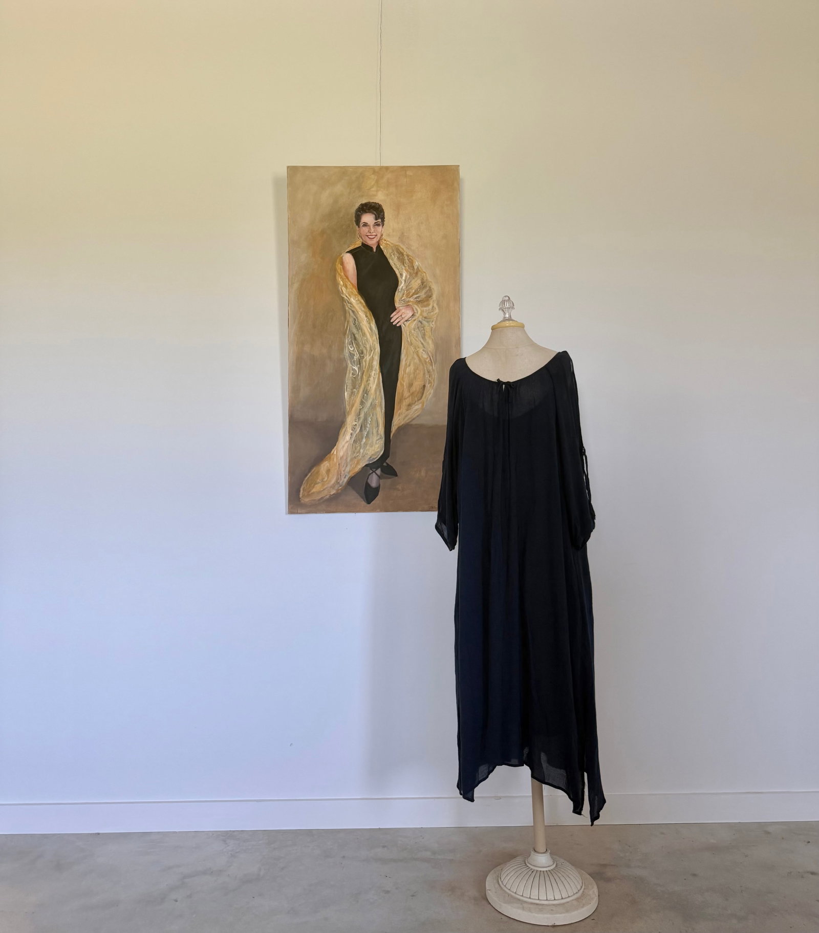 Glamorous Portrait of Elegant Woman - Original Painting on Canvas - 2
