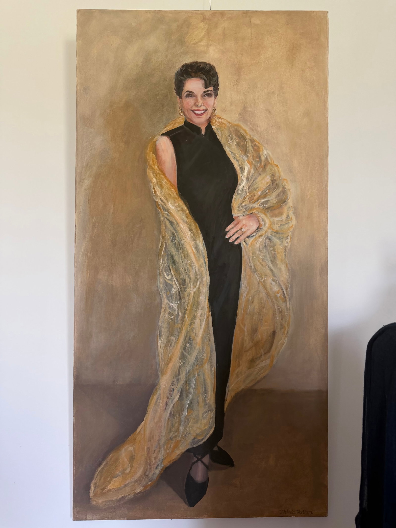 Glamorous Portrait of Elegant Woman - Original Painting on Canvas - 5