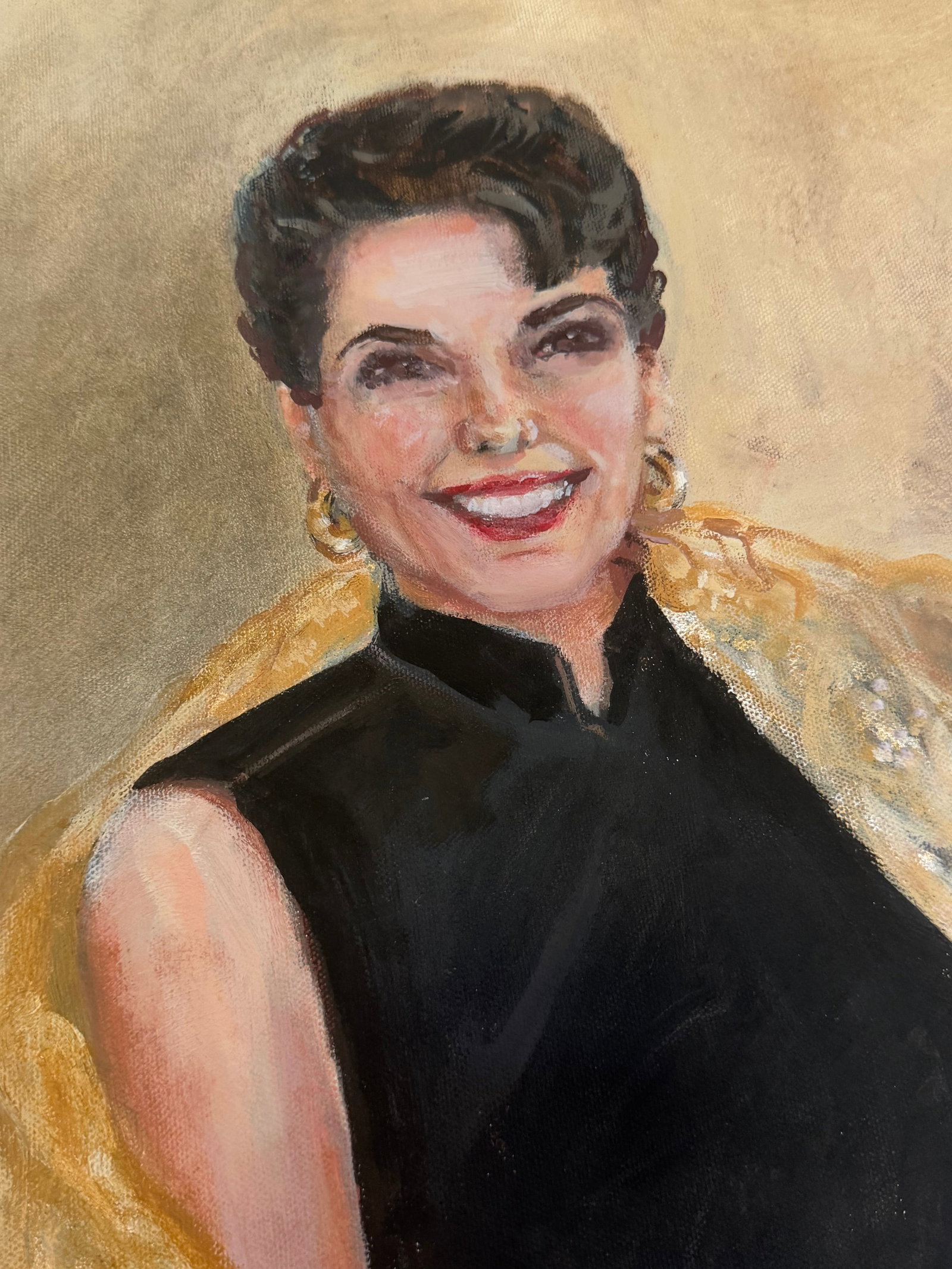 Glamorous Portrait of Elegant Woman - Original Painting on Canvas - 7