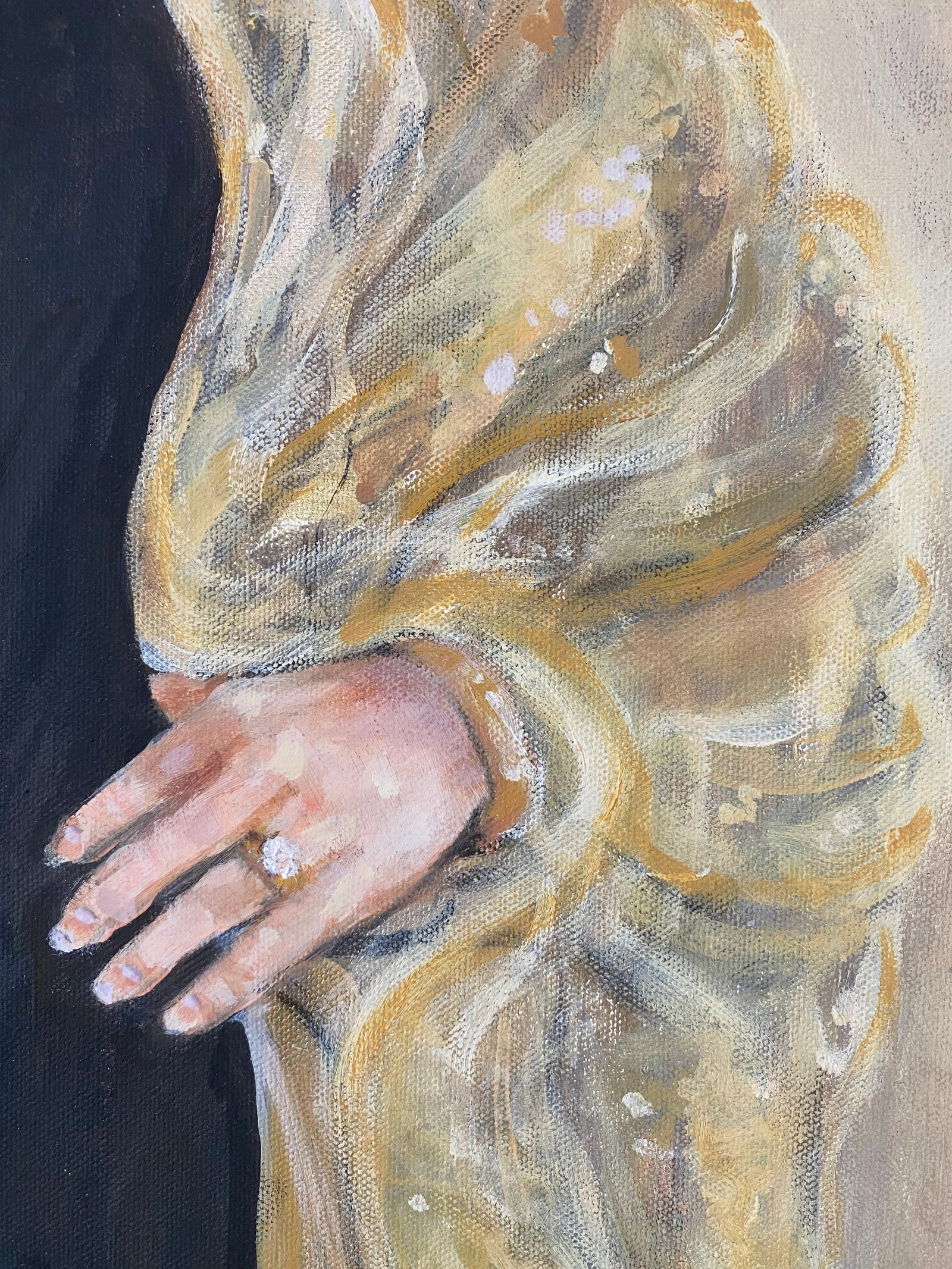 Glamorous Portrait of Elegant Woman - Original Painting on Canvas - 9