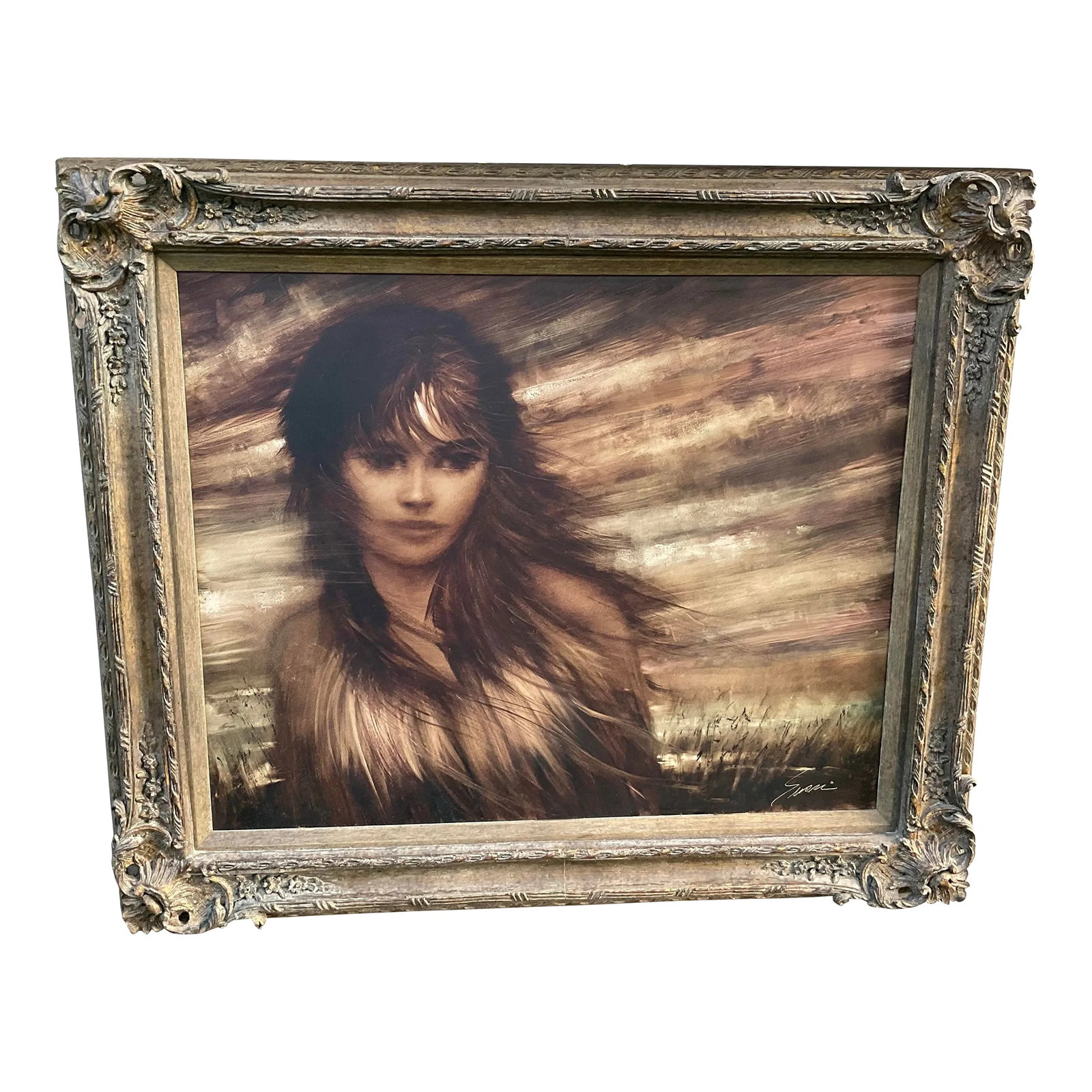 Vintage Alfred Sussi's Painting of a Woman. (1 of 7)