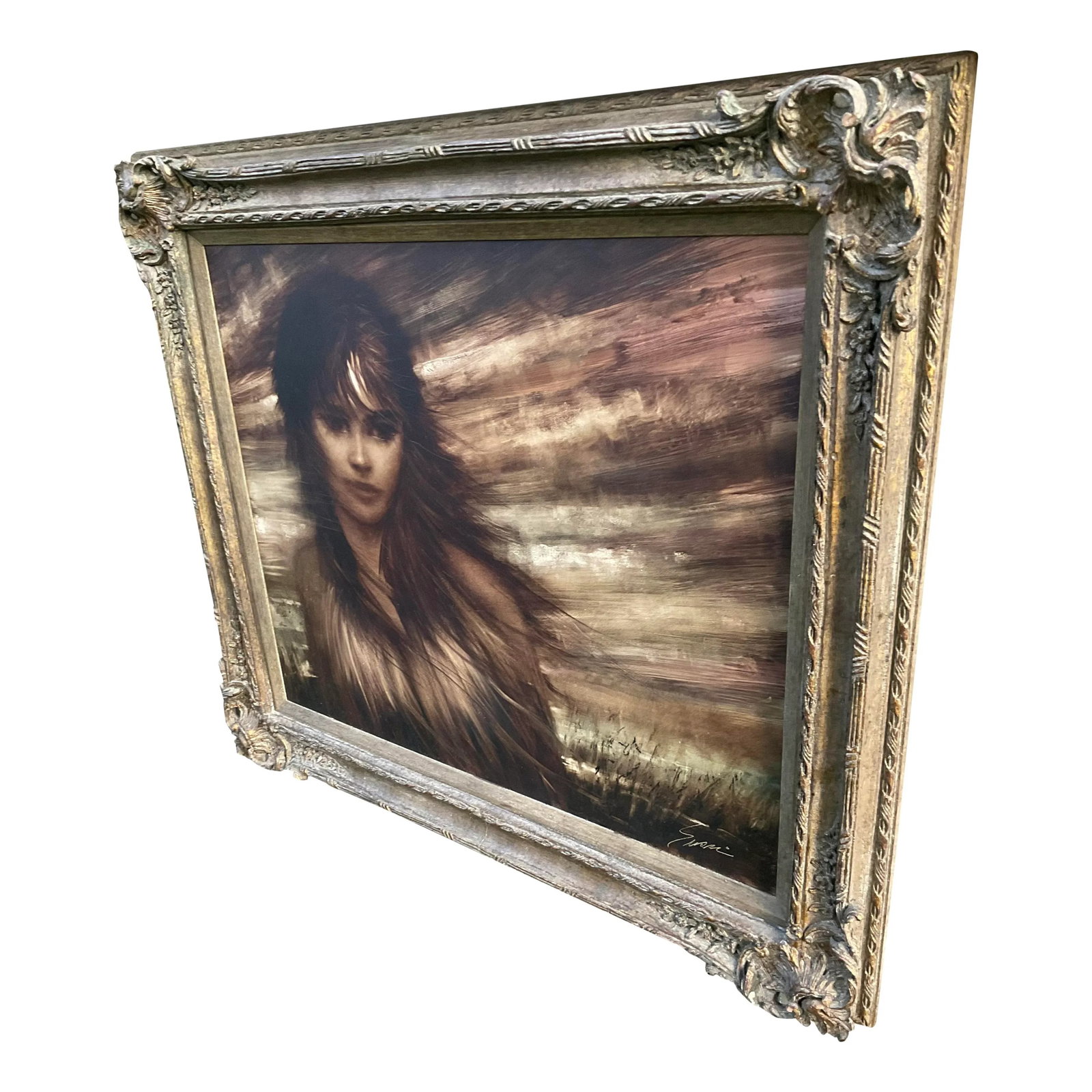 Vintage Alfred Sussi's Painting of a Woman. - 7