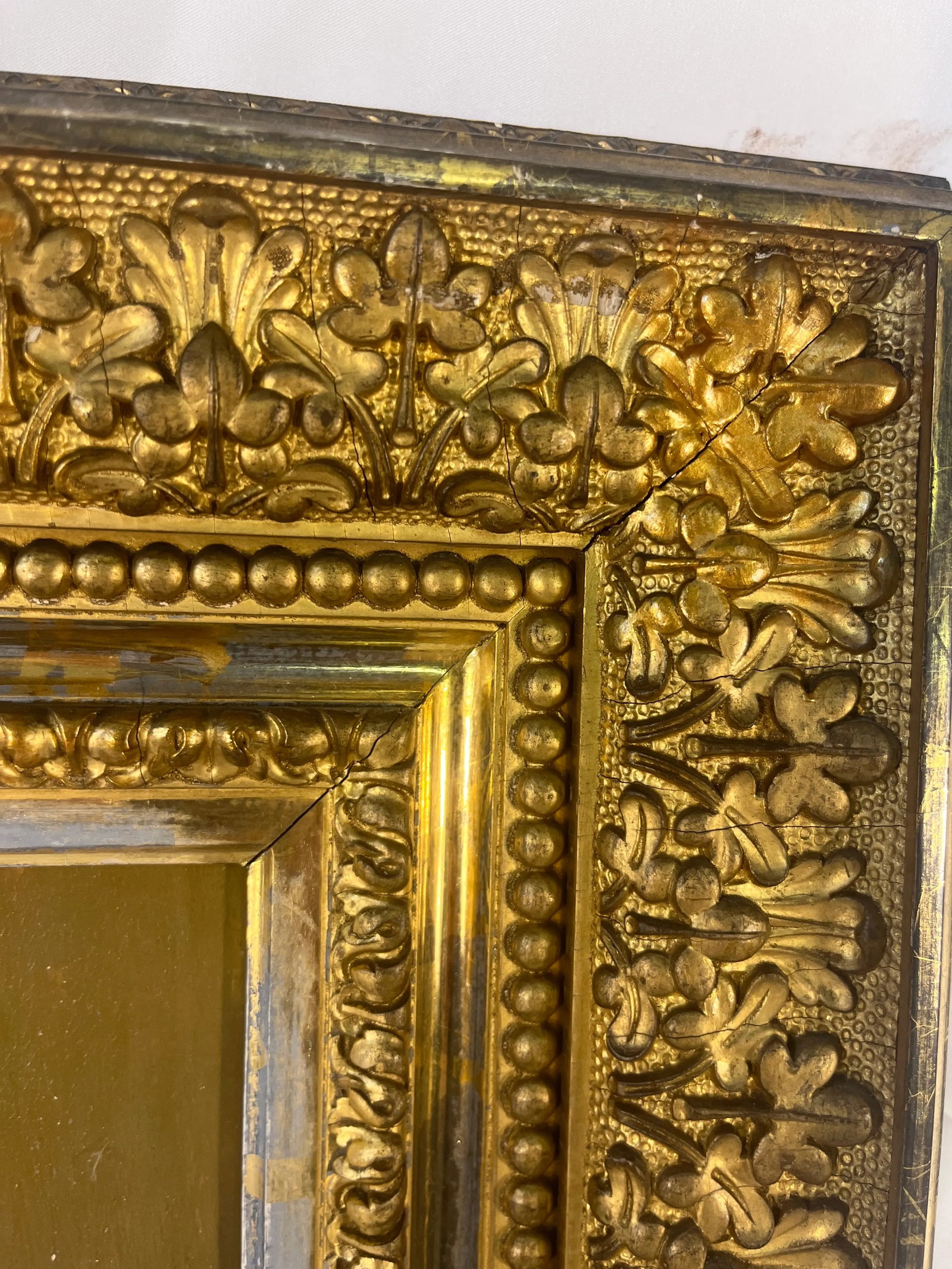 19th Century Portrait Painting of Monk on Wood in Gilt Frame - 5