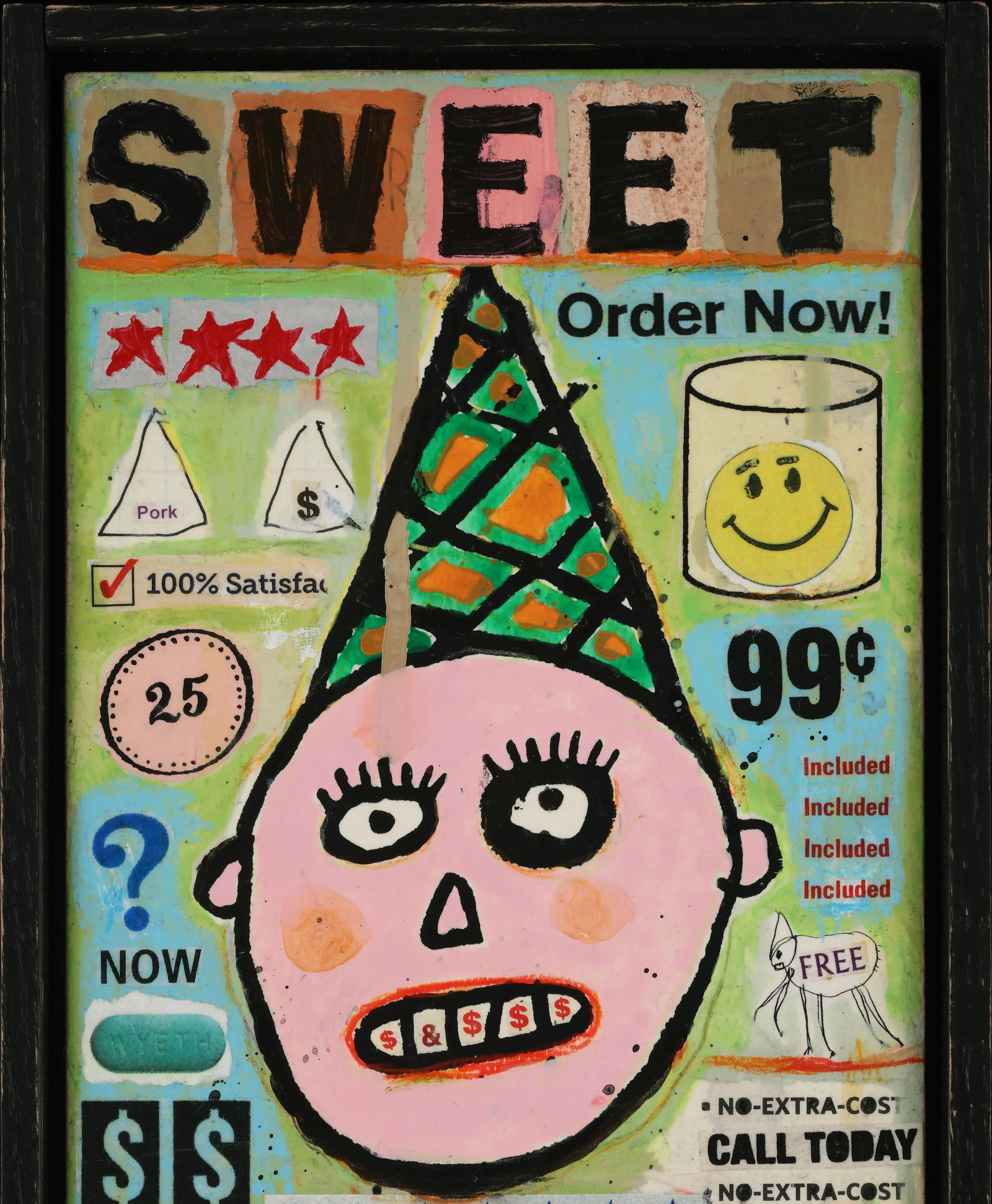 "Sweet Dreams" - Original, Mixed Media Collage by Brian McDonald - 2