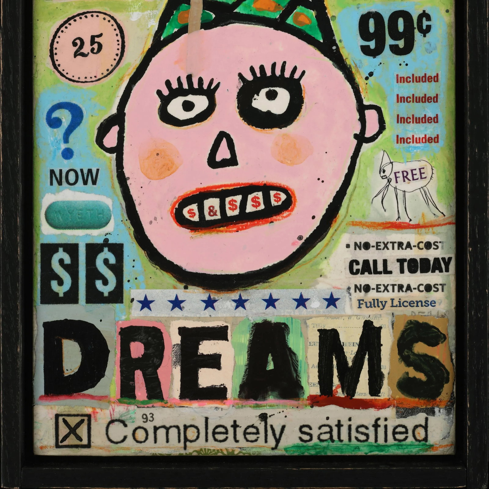 "Sweet Dreams" - Original, Mixed Media Collage by Brian McDonald - 3