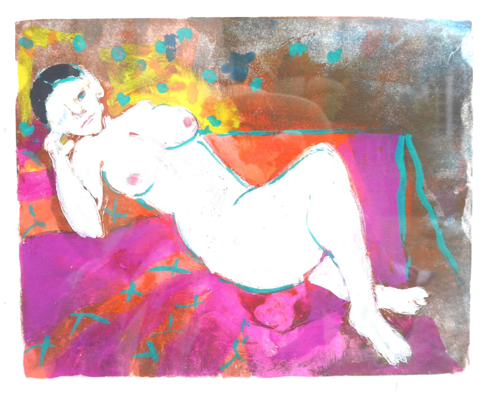 "Reclining French Nude" Contemporary Figurative Nude by Listed Artist Martha Holden - 3